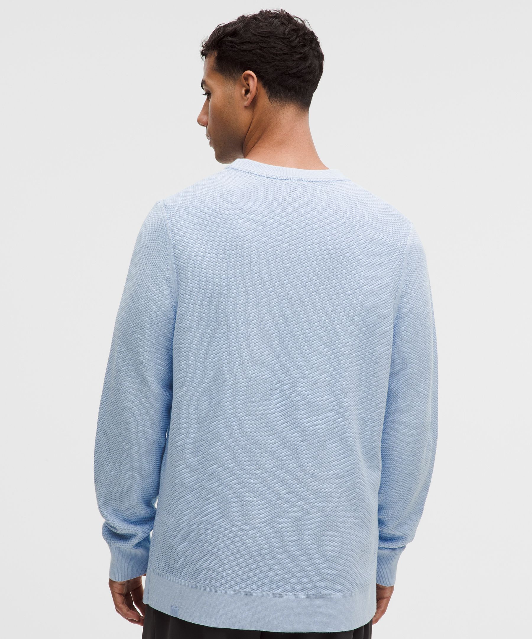 Textured Knit Crewneck Sweater