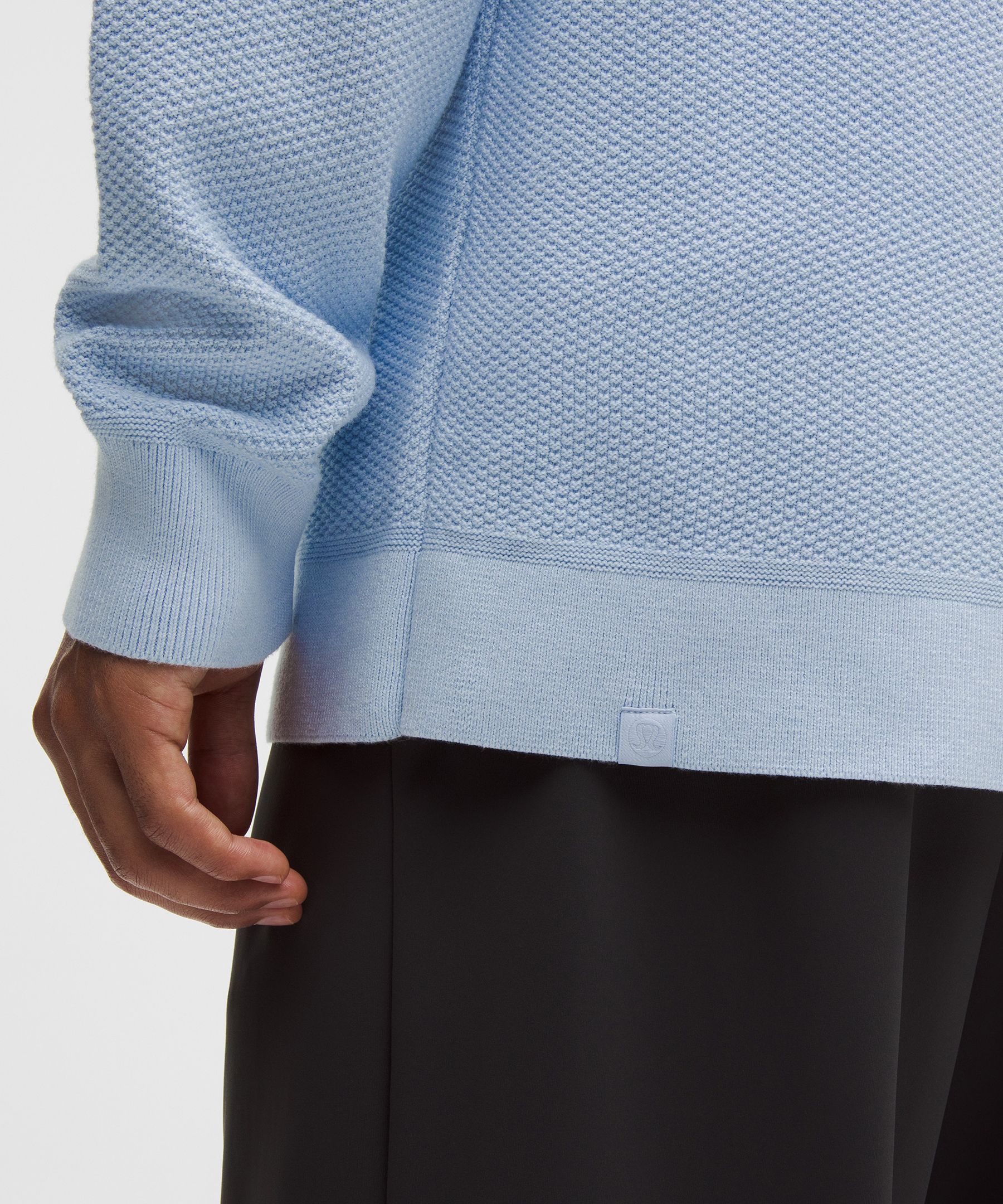 Textured Knit Crewneck Sweater