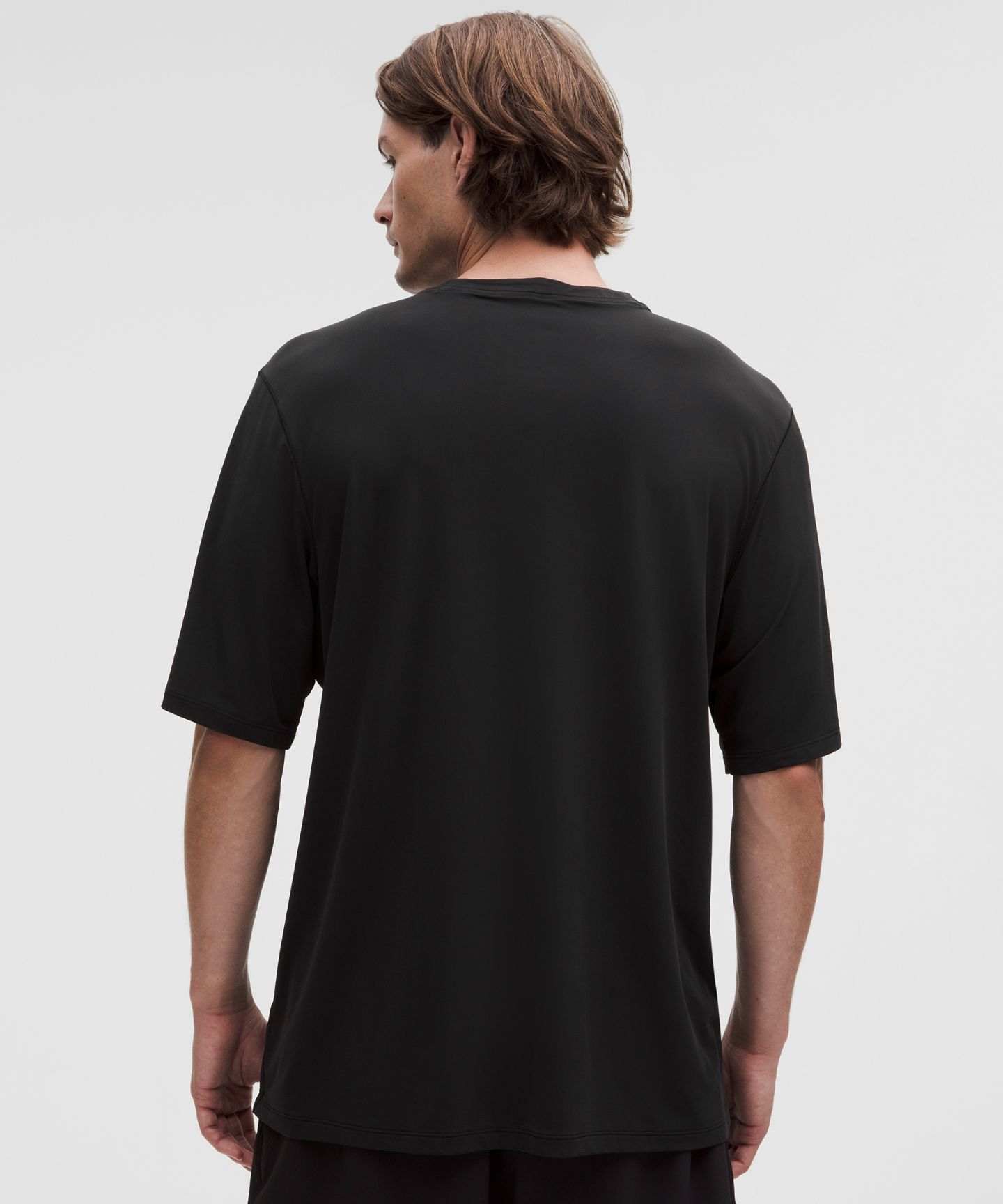 Мужская футболка Lululemon Brushed Yoga Crewneck, цвет: Чёрный — фото 3