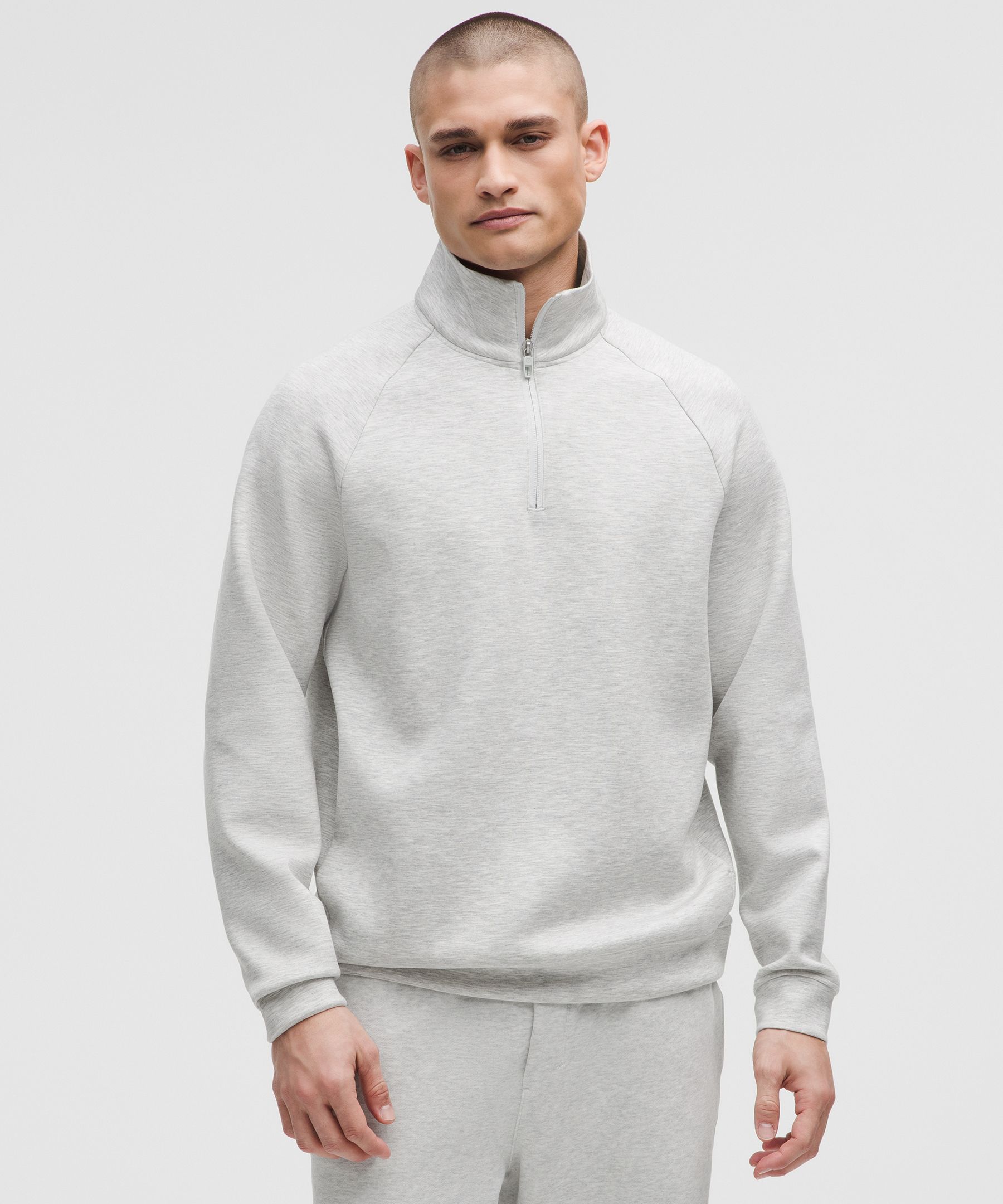 Smooth Spacer Quarter Zip - Grey,Neutral