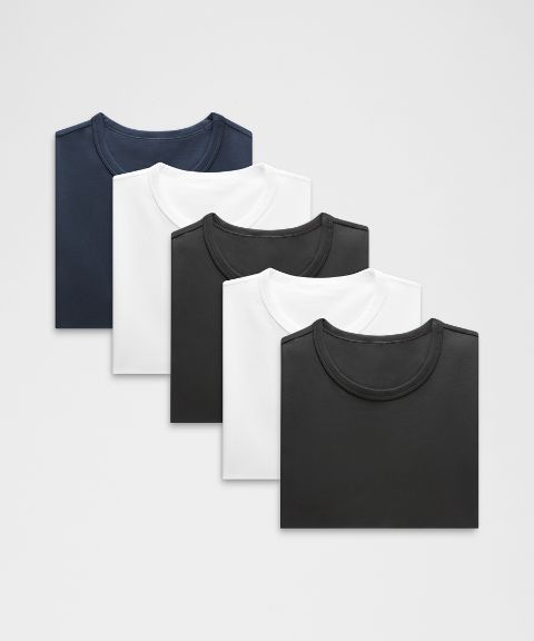 Мужская футболка Lululemon из органического хлопка, 5 шт