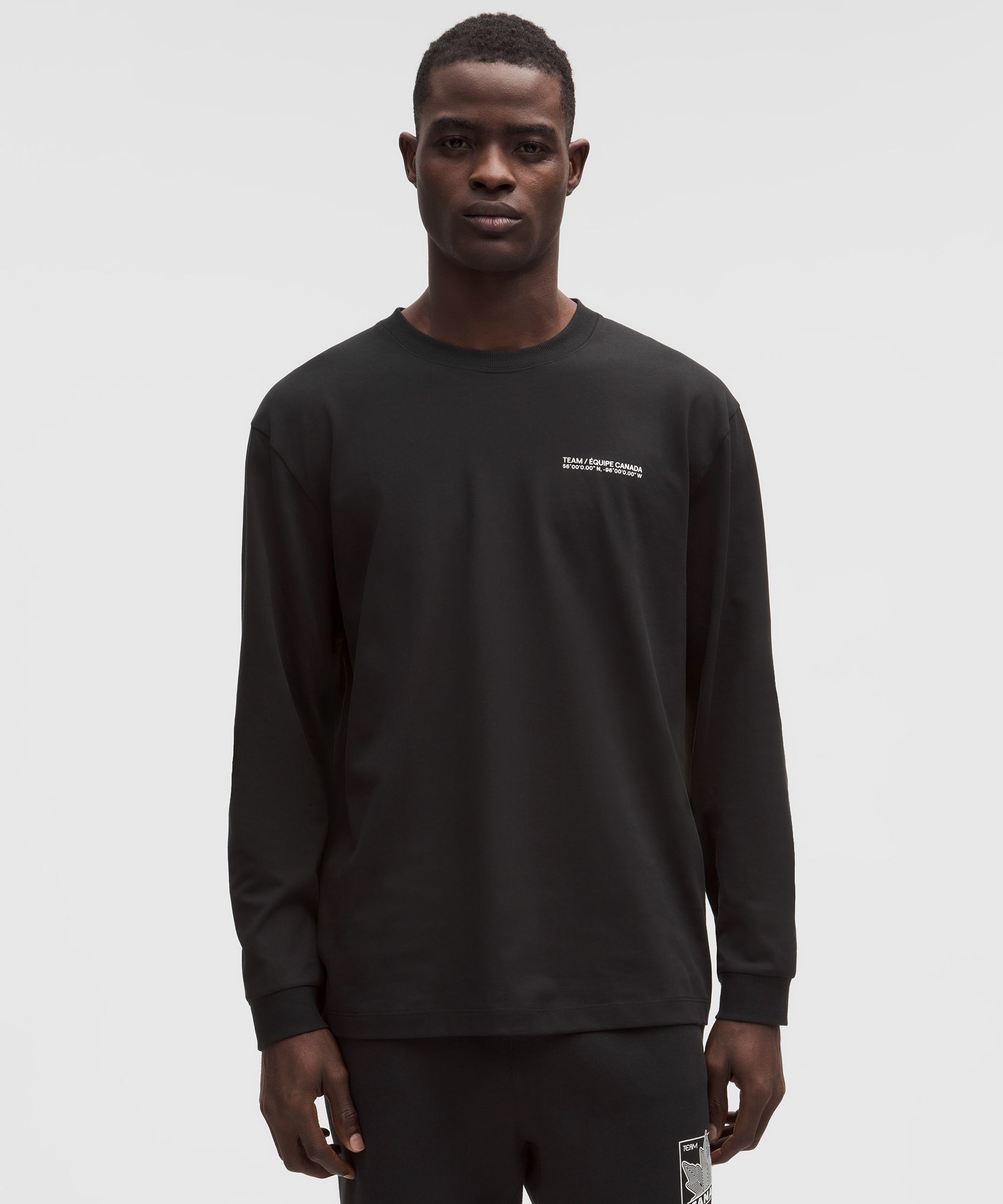 Team Canada Men's Heavyweight Cotton Long-Sleeve Shirt COC Logo 