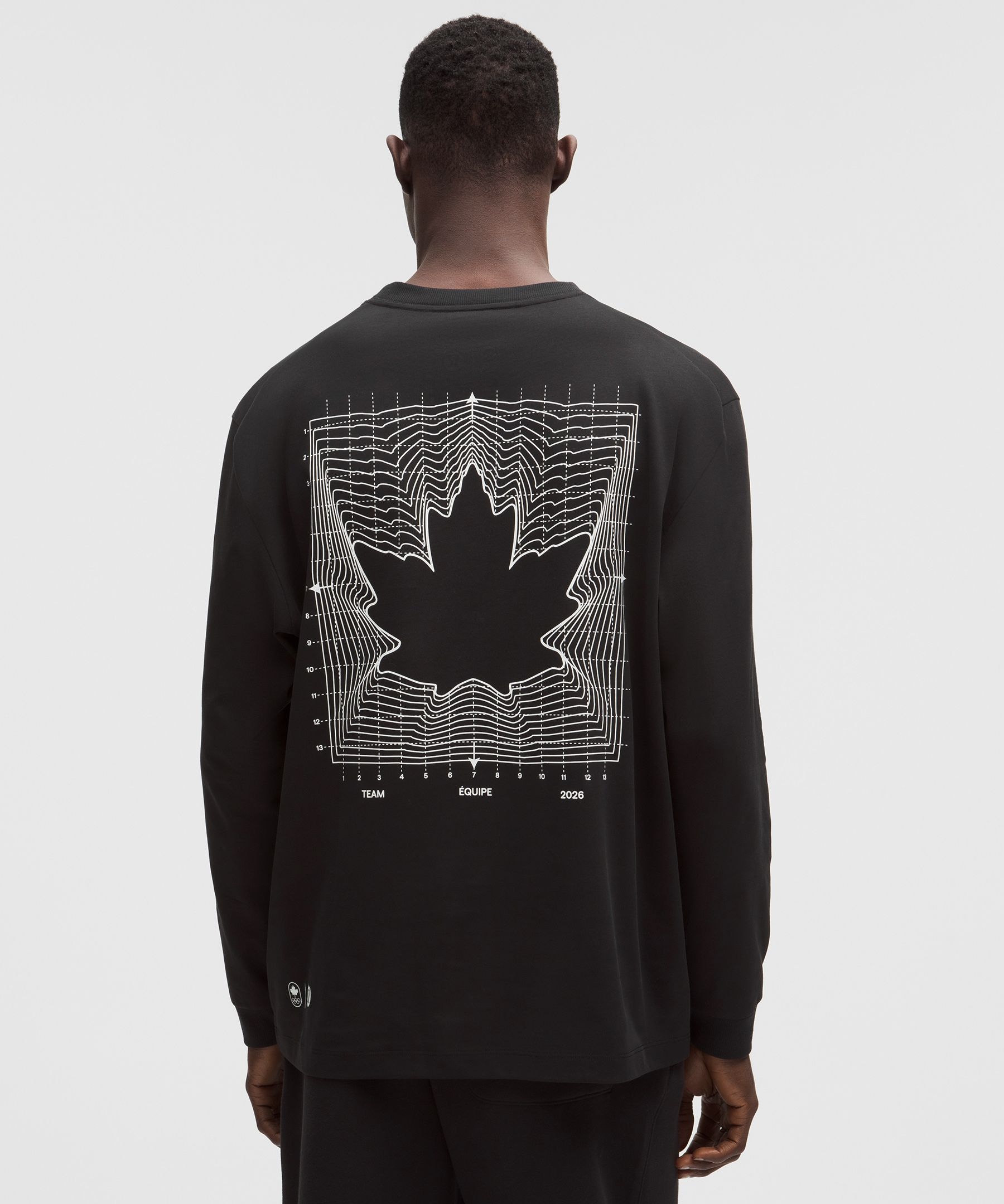 Team Canada Men's Heavyweight Cotton Long-Sleeve Shirt COC Logo *Graphic