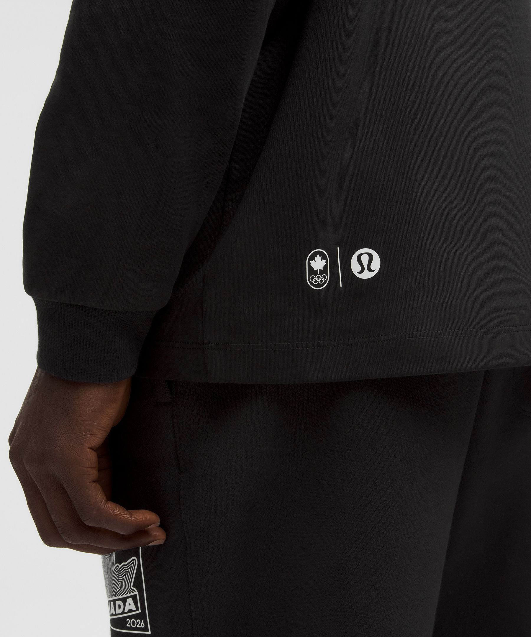 Team Canada Men's Heavyweight Cotton Long-Sleeve Shirt COC Logo *Graphic