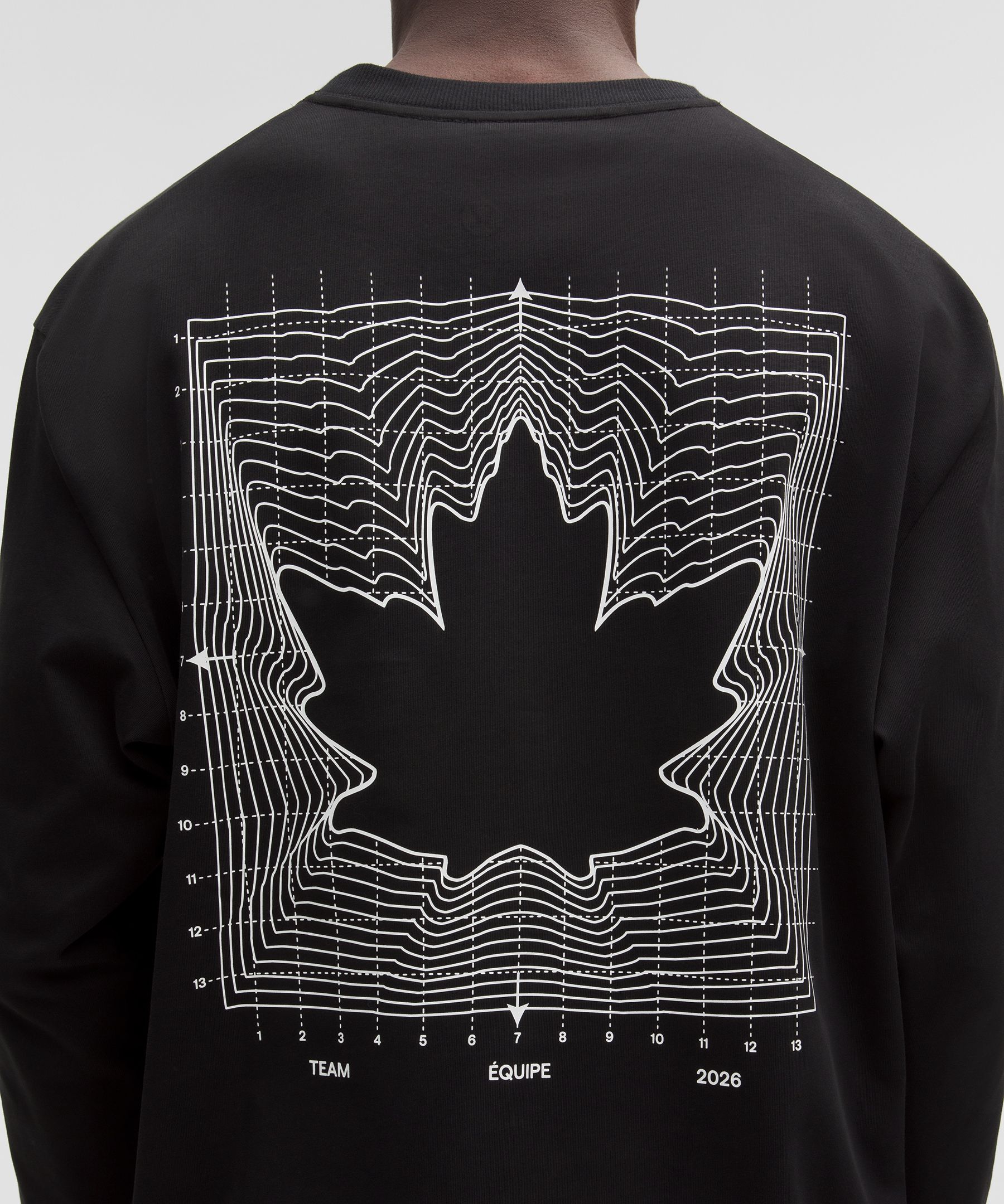 Team Canada Men's Heavyweight Cotton Long-Sleeve Shirt COC Logo *Graphic