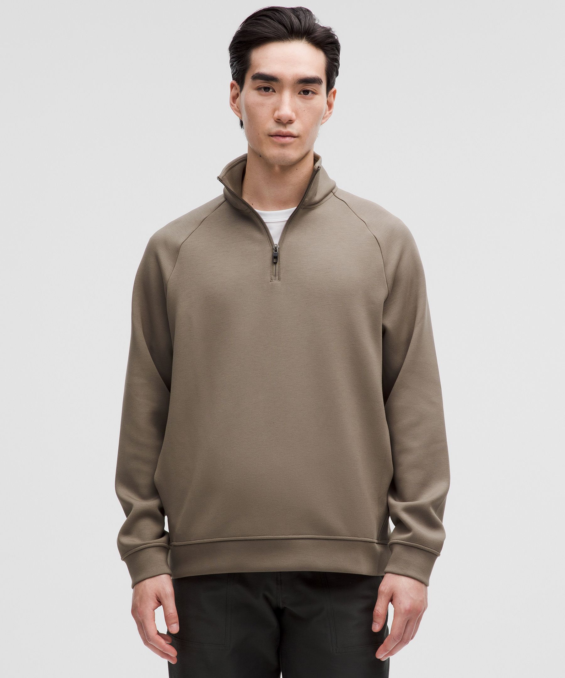 Smooth Spacer Quarter Zip - Brown