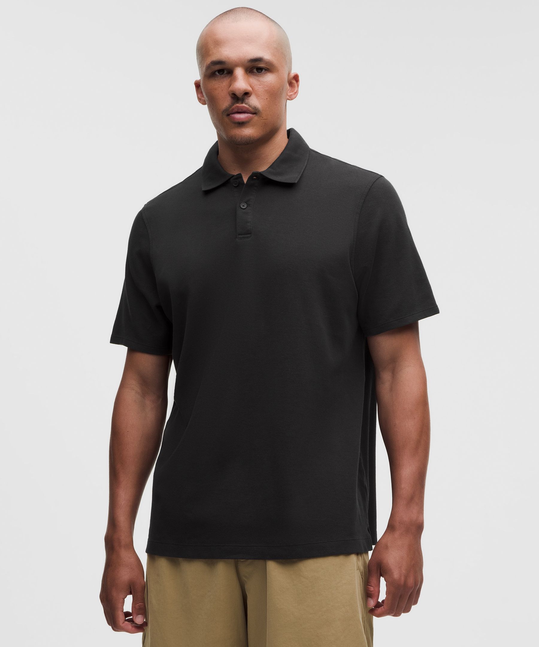 Polo de manga corta de piqu&eacute; de algod&oacute;n