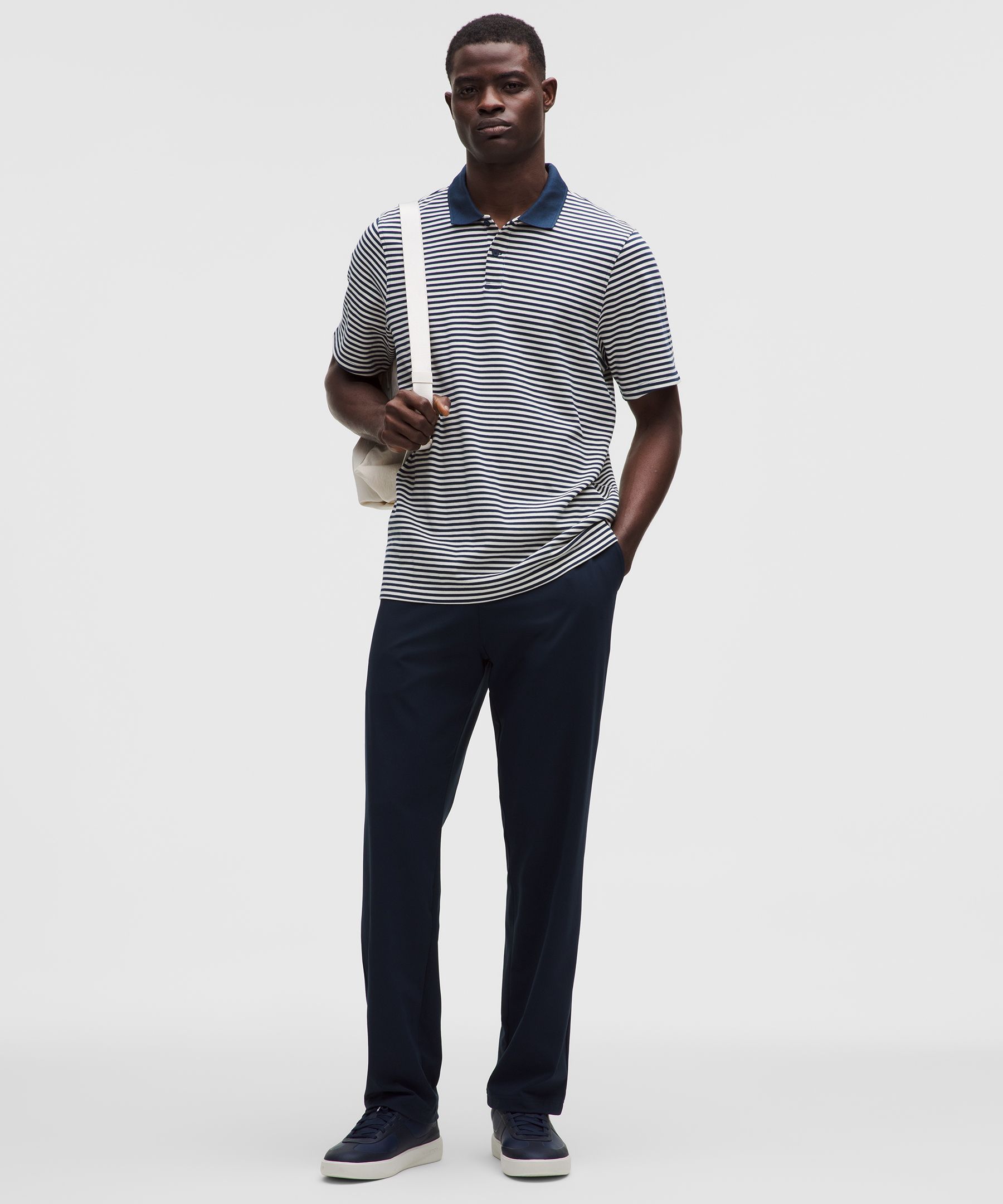 Cotton Pique Short-Sleeve Polo Shirt