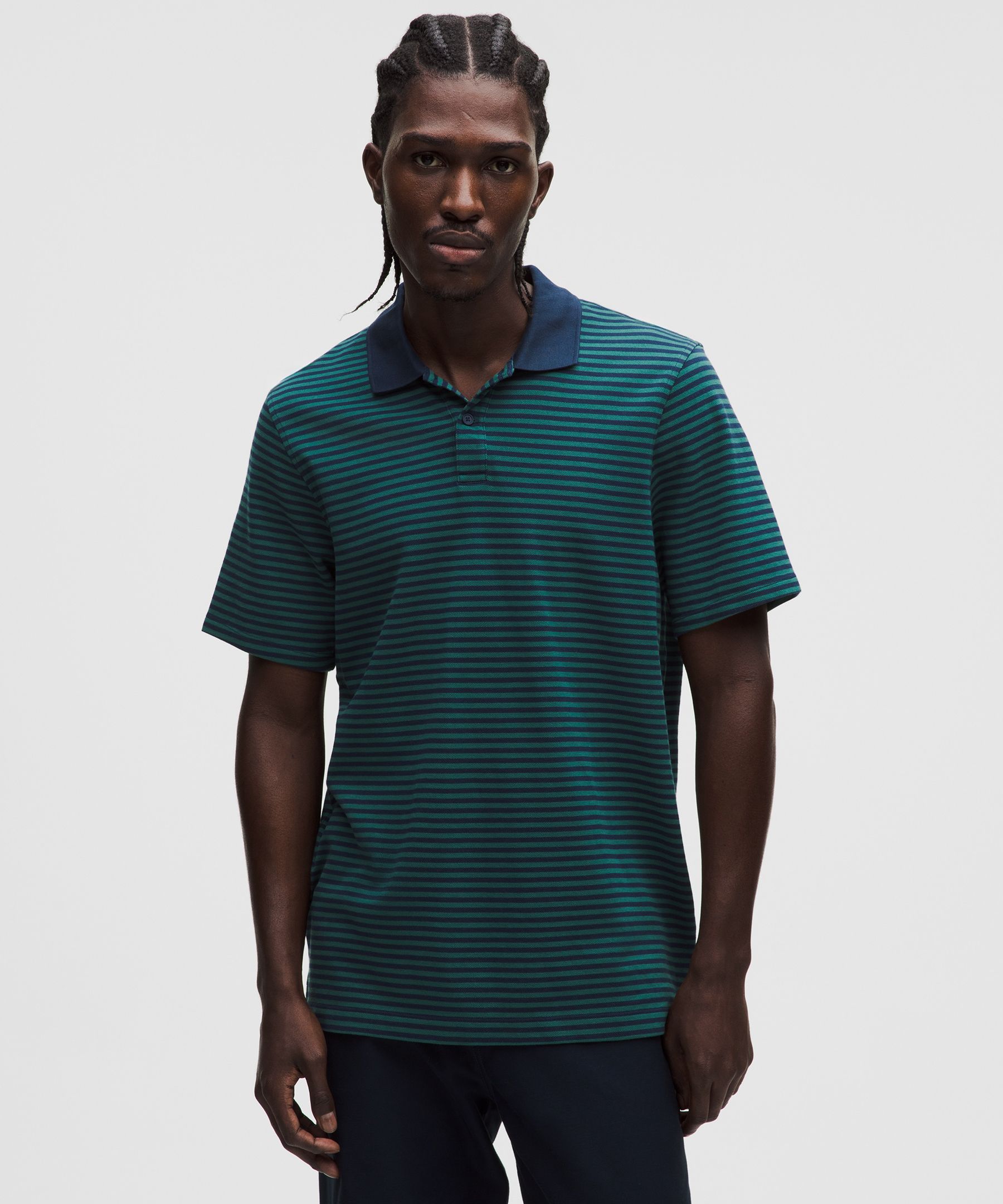Cotton Pique Short-Sleeve Polo Shirt