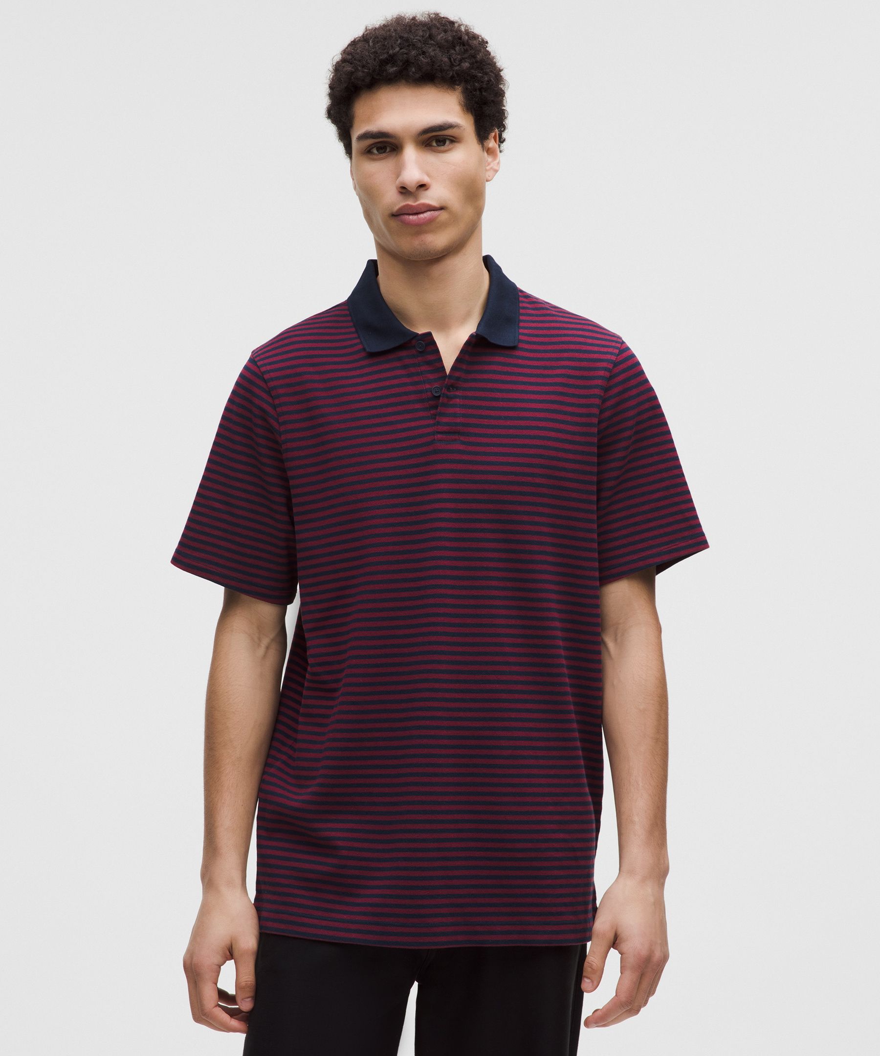 Cotton Pique Short-Sleeve Polo Shirt