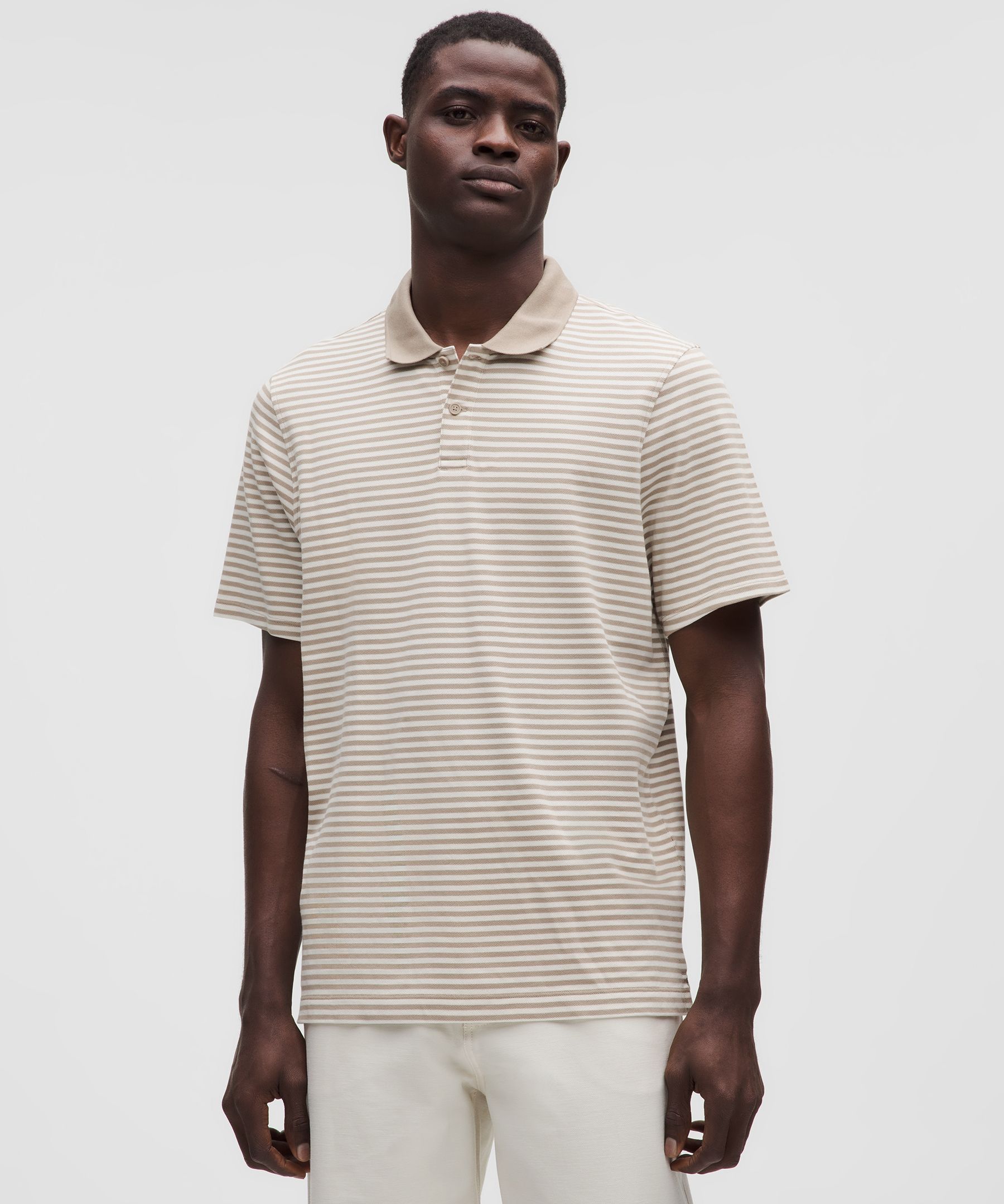 Cotton Pique Short-Sleeve Polo Shirt