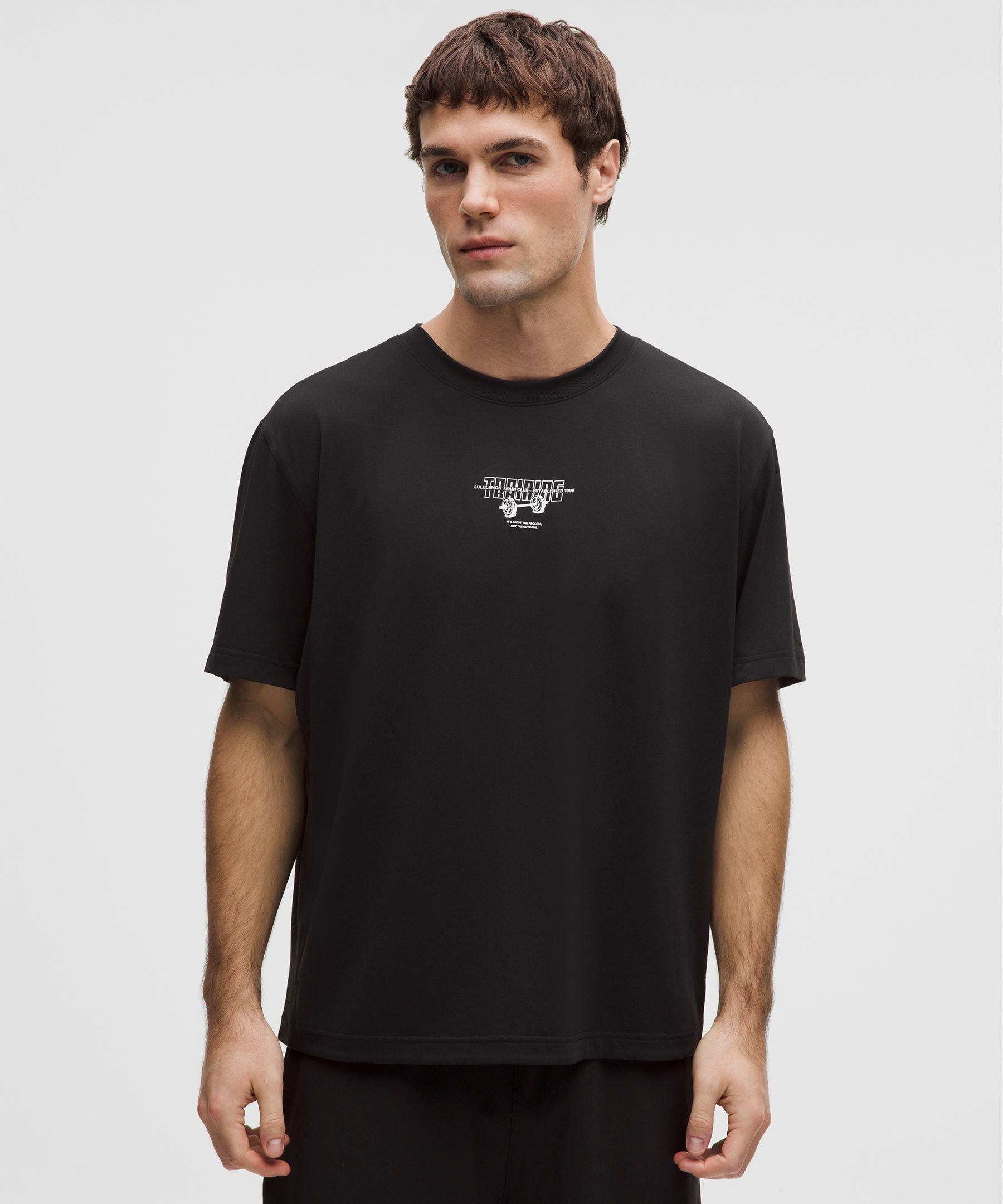 ルルレモン 黒 TシャツL コットンブレンド ロゴ トレーニングTシャツ | Tシャツ | Lululemon JP