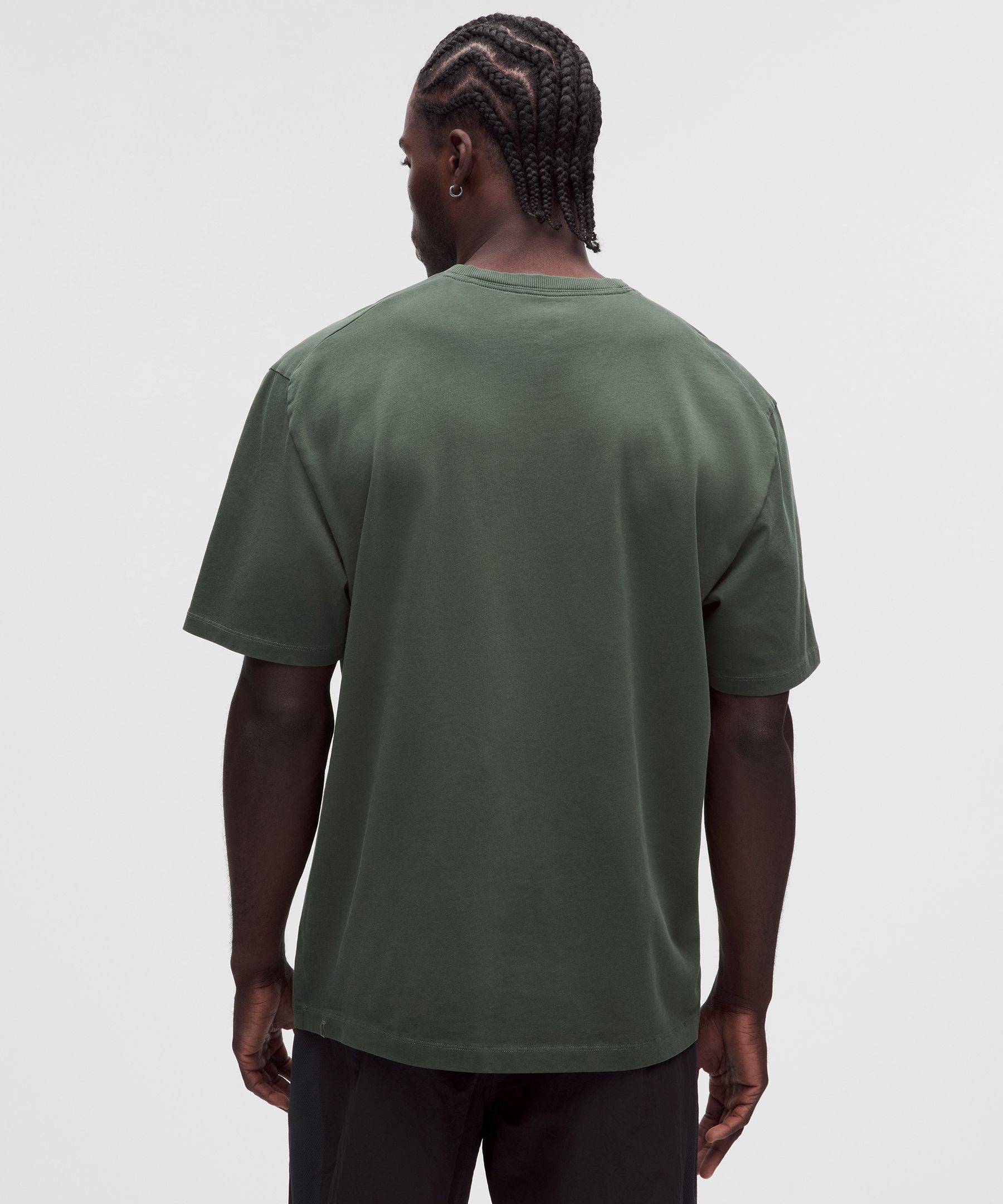 Camiseta de manga corta de algod&oacute;n de alto gramaje