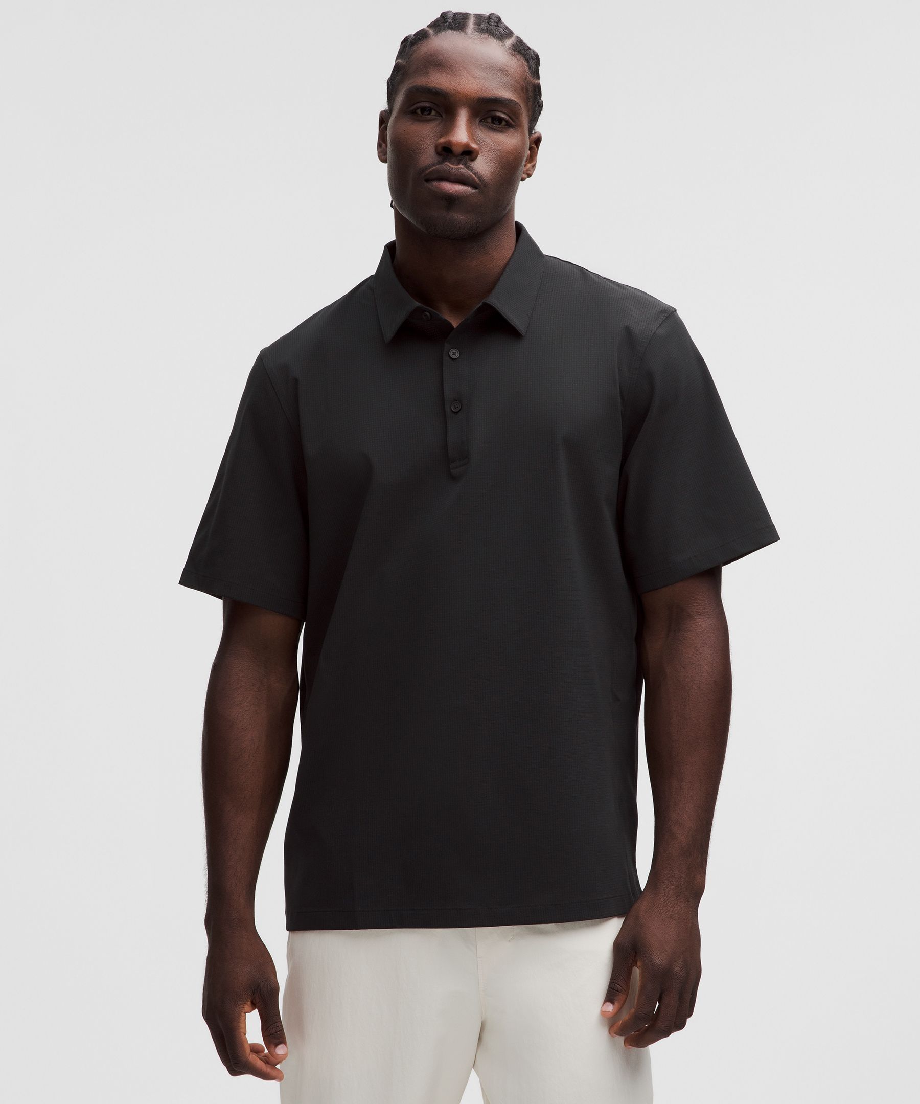 WovenAir Short-Sleeve Popover Shirt