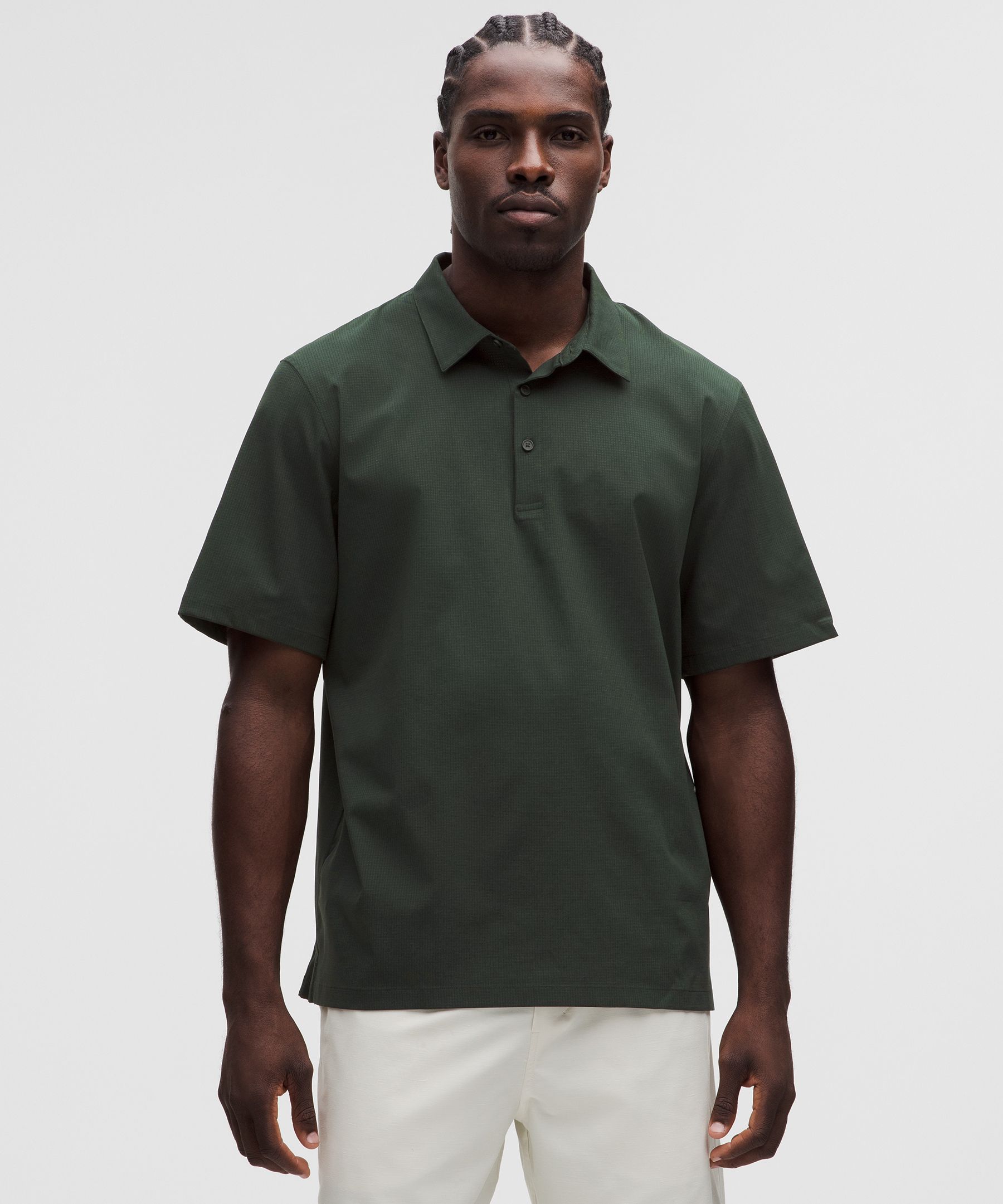 WovenAir Short-Sleeve Popover Shirt