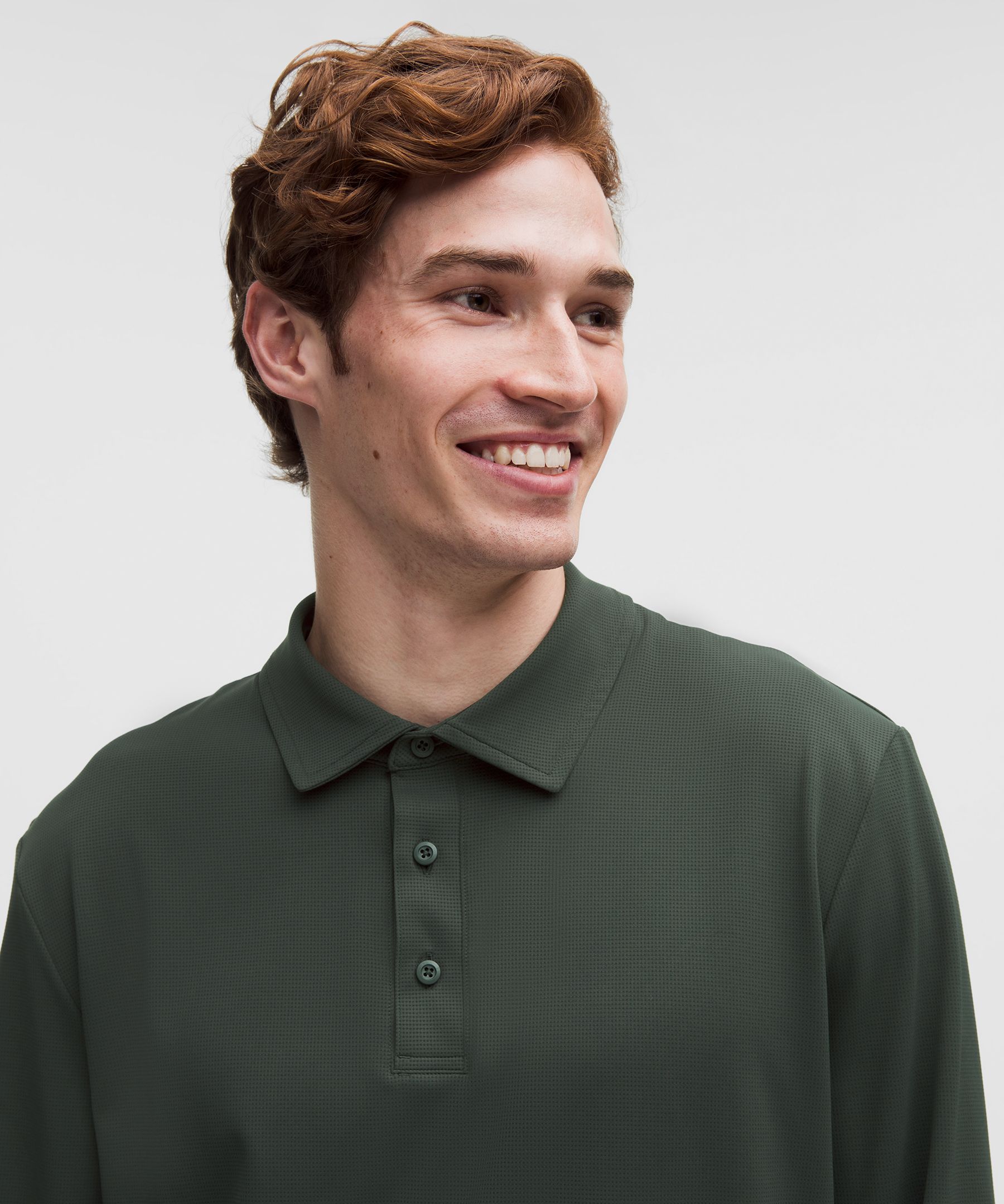 Relaxed-Fit Long-Sleeve Golf Polo Shirt