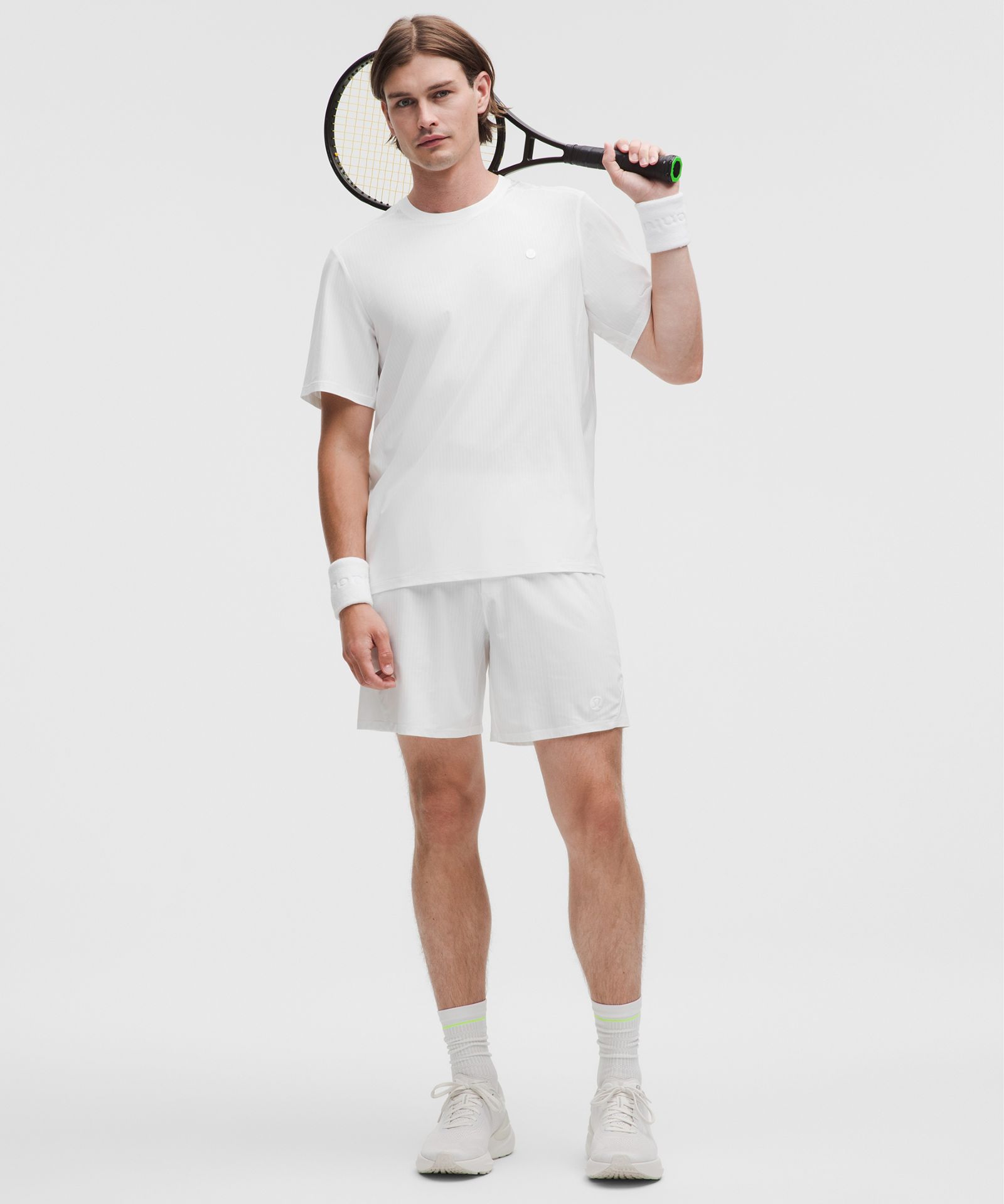 Мужская теннисная футболка Lululemon UV-Protective Striped Mesh — фото 2