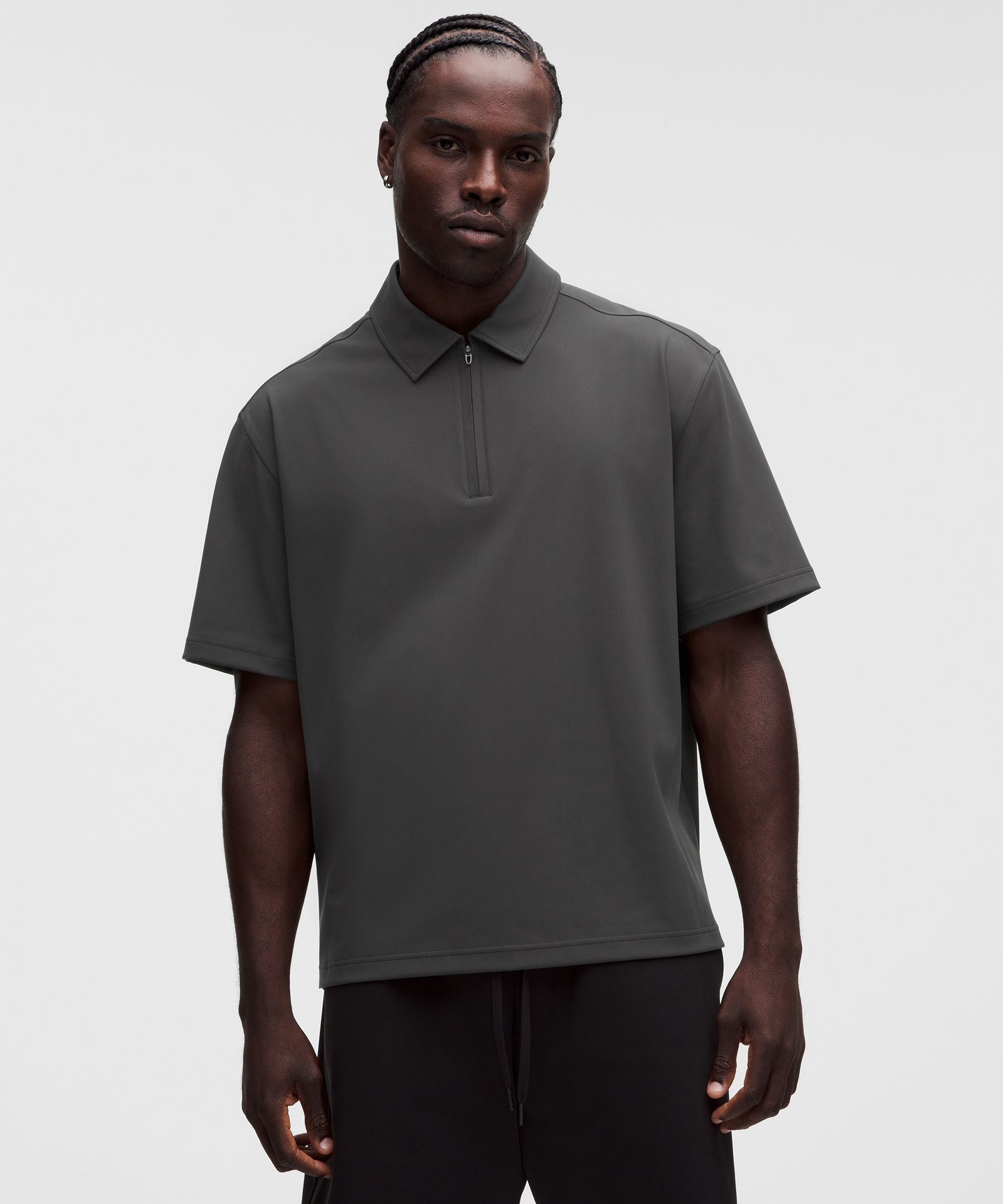 Daydrift Oversized Zip-Neck Polo Shirt