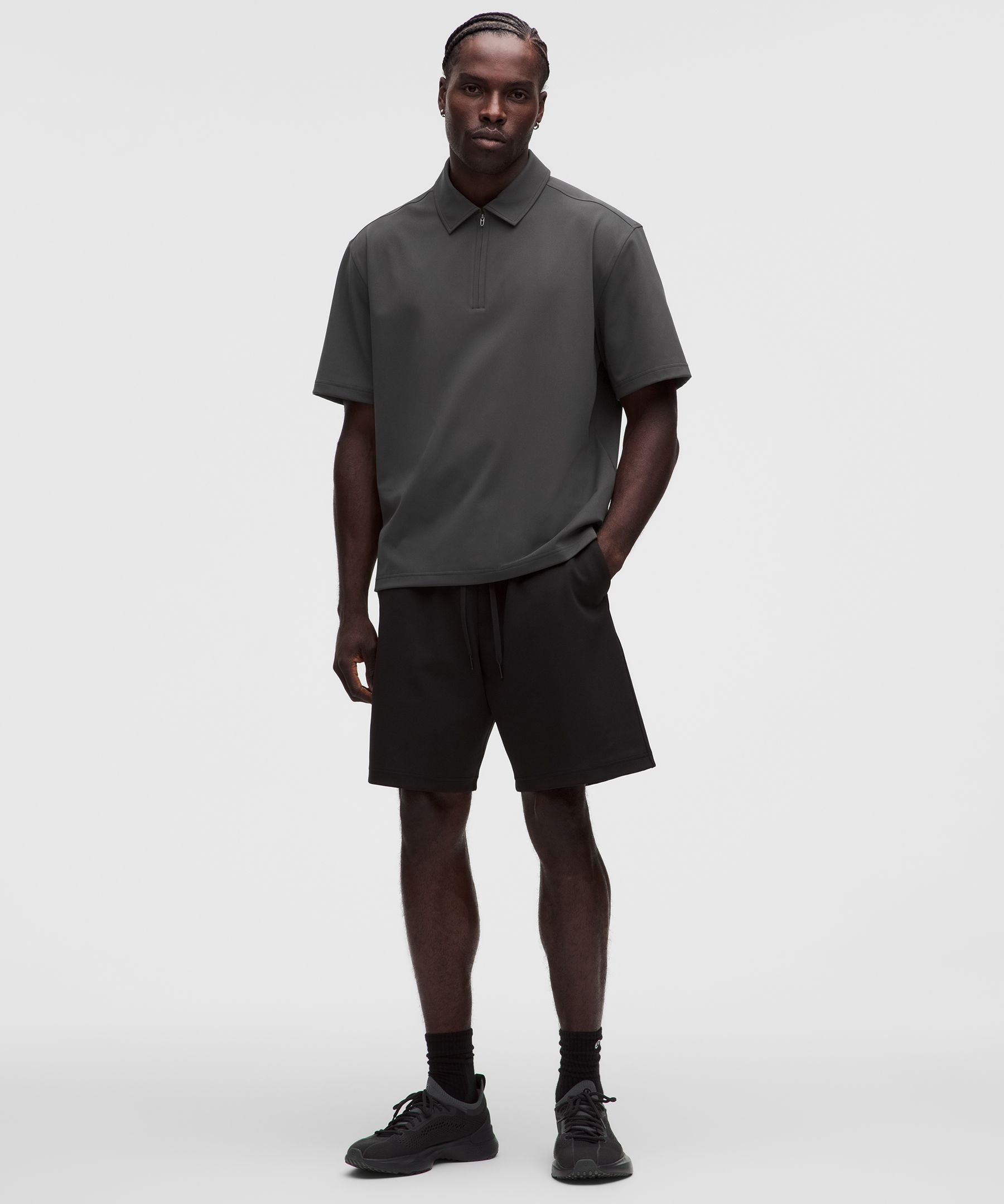 Daydrift Oversized Zip-Neck Polo Shirt