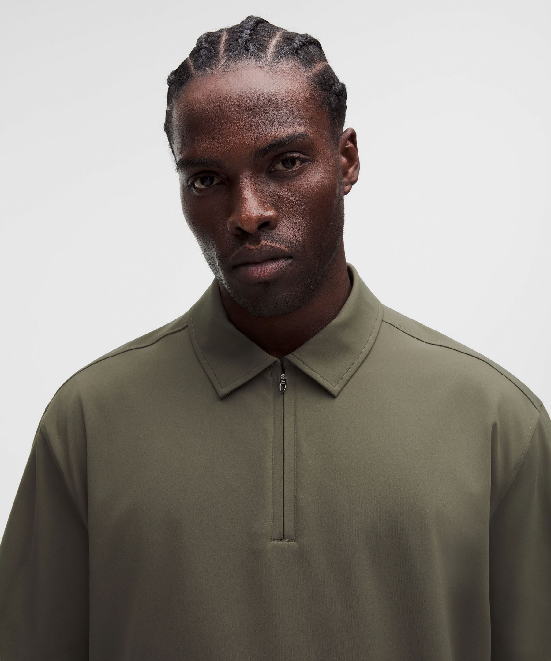 Daydrift Oversized Zip-Neck Polo Shirt