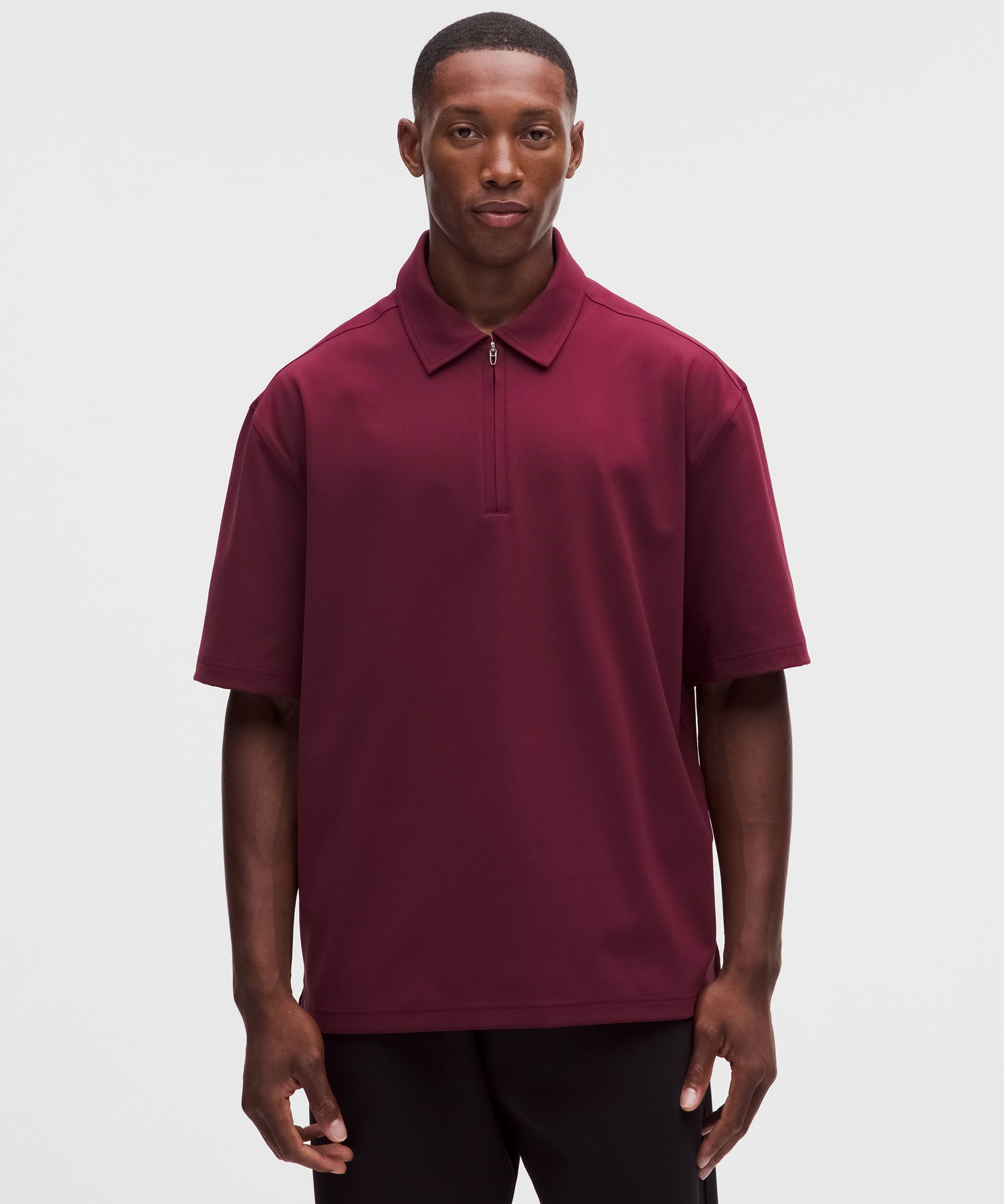 Daydrift Oversized Zip-Neck Polo Shirt