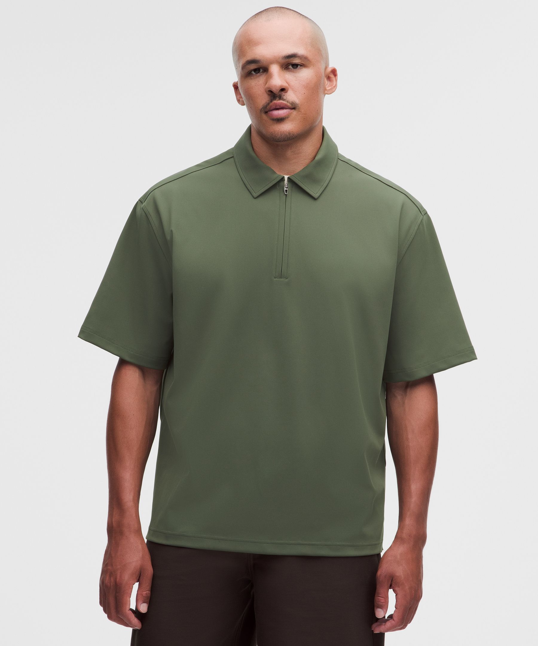 Polo Daydrift oversized con cierre en el cuello