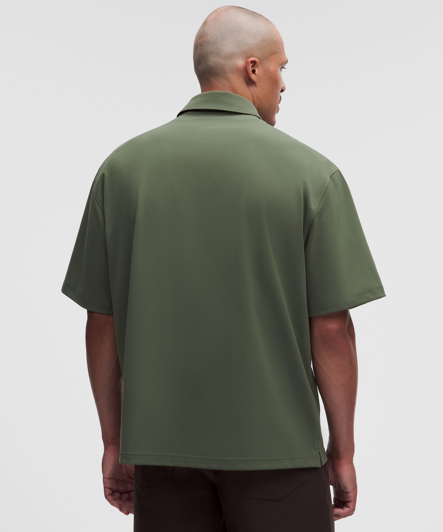 Daydrift Oversized Zip-Neck Polo Shirt