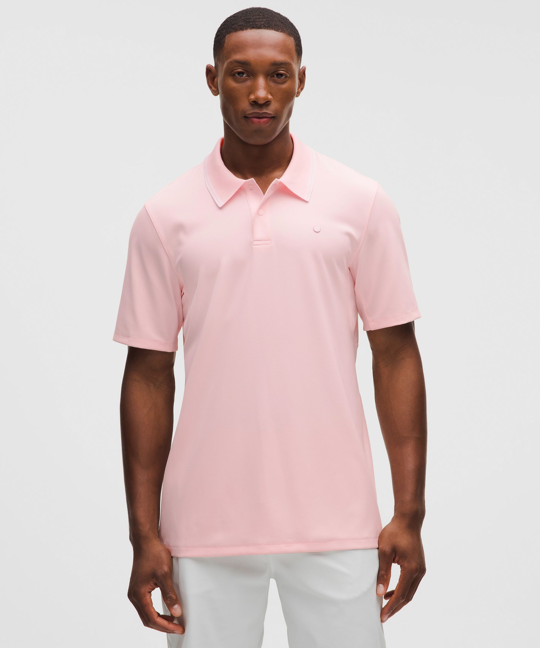 lululemon – Men’s UV-Protective Short-Sleeve Polo Shirt – Color Pink – Size Large