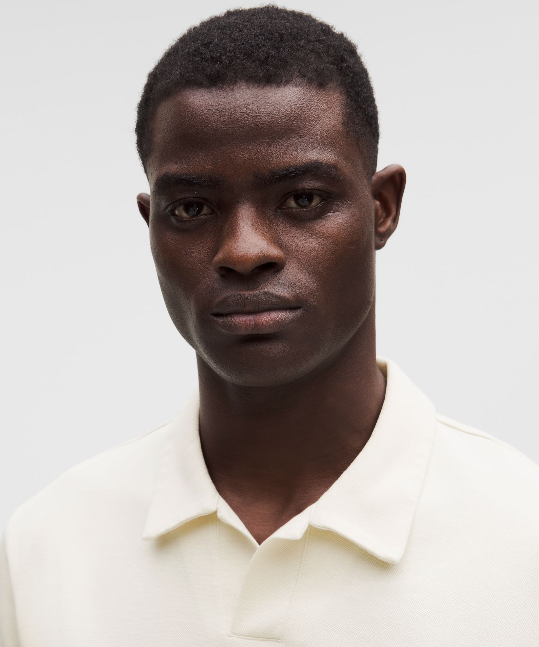 Pique Performance Johnny-Collar Short-Sleeve Shirt