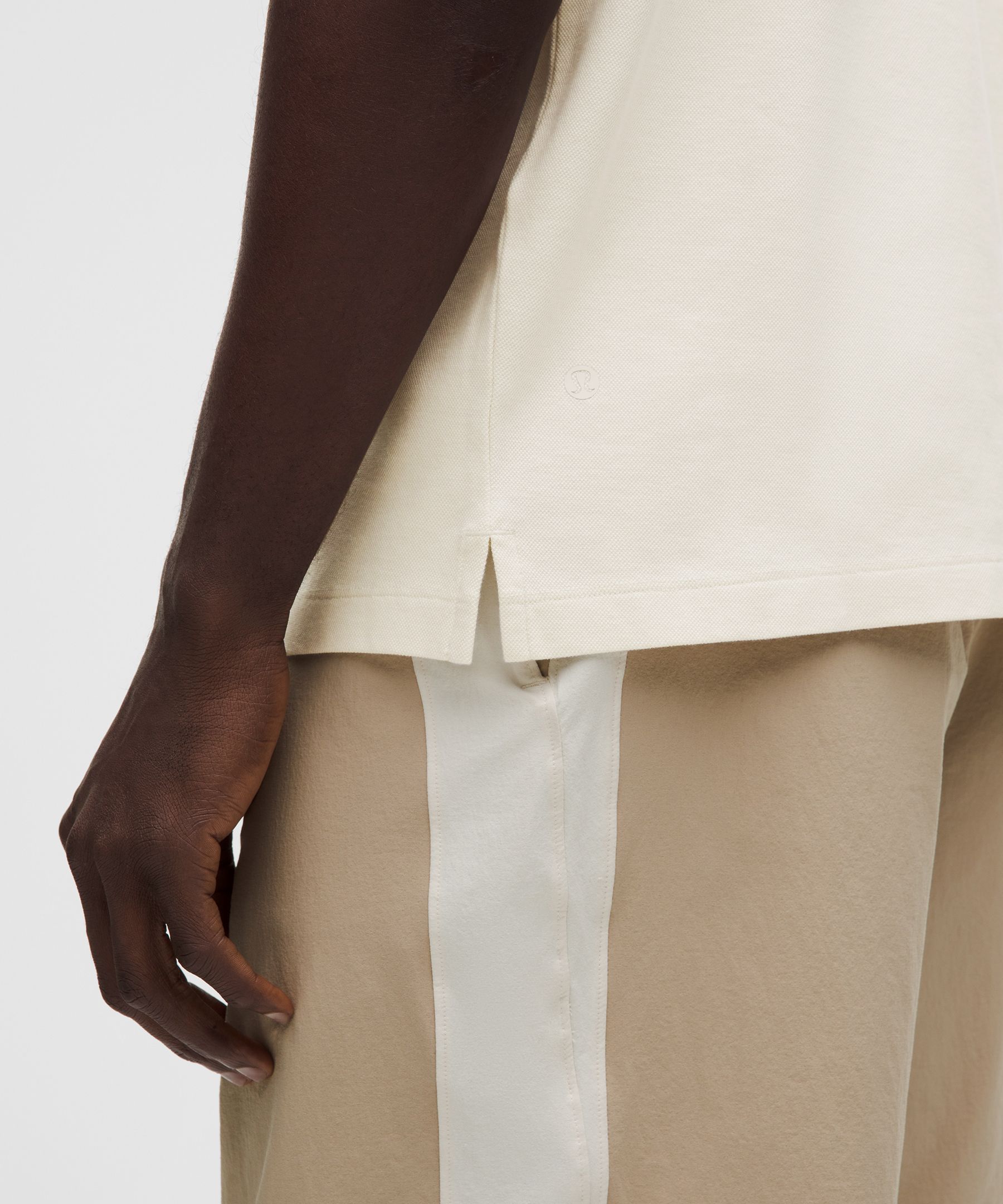 Pique Performance Johnny-Collar Short-Sleeve Shirt