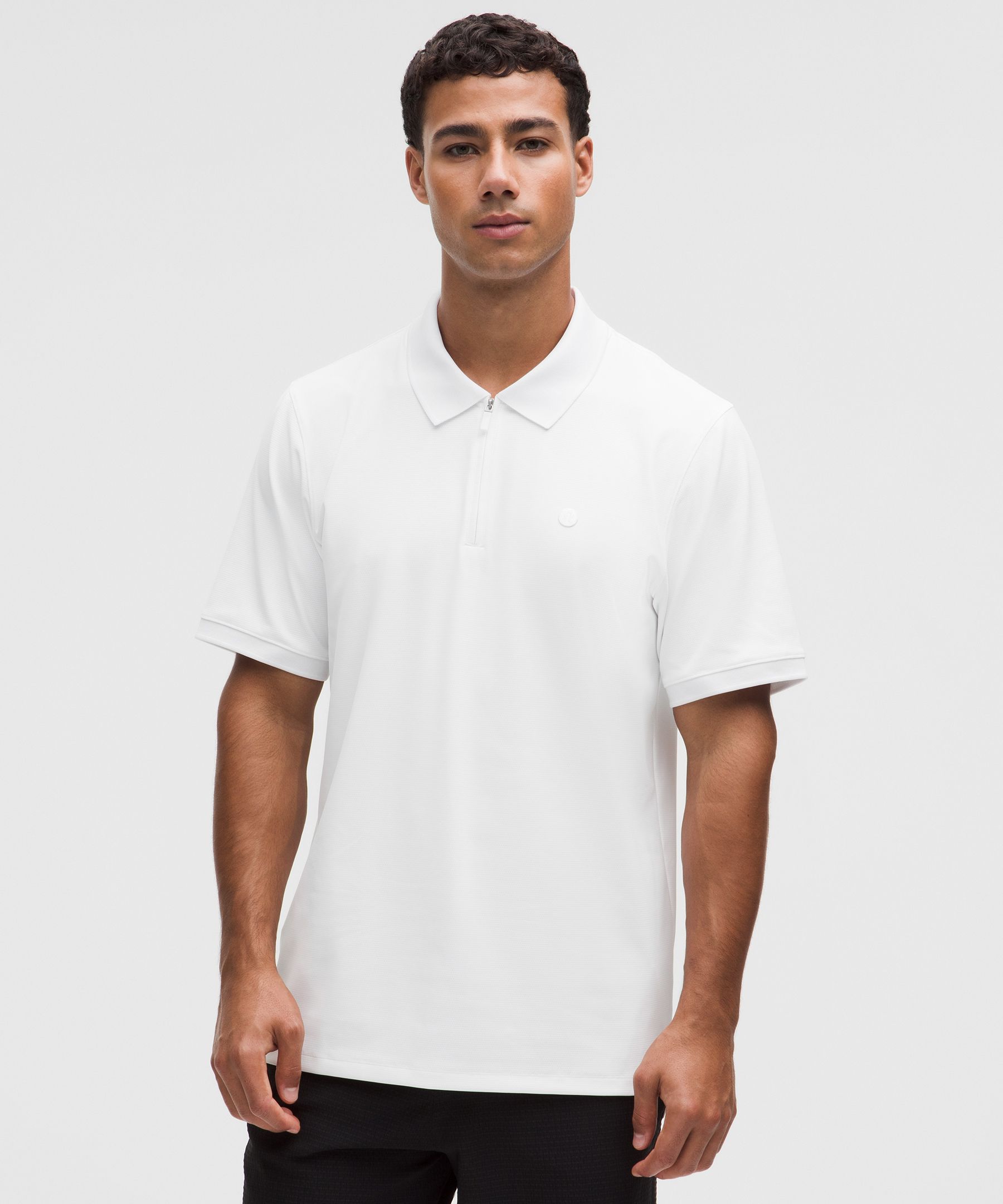 UV-Protective Slim-Fit Zipped Golf Polo Shirt