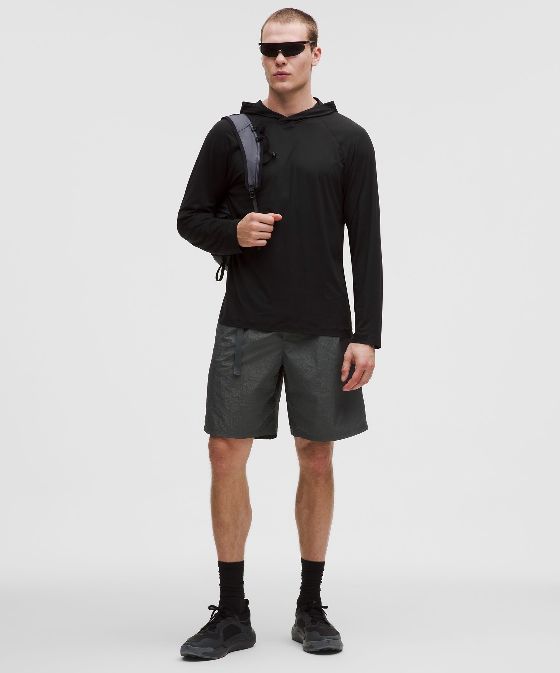 UV-Protective Hooded Long-Sleeve Shirt