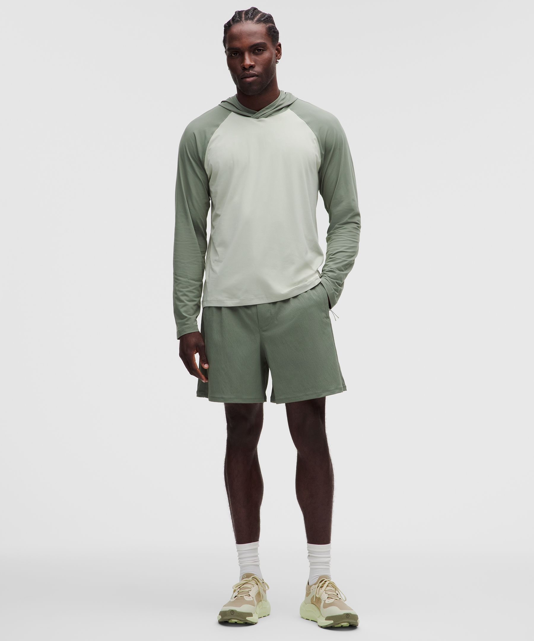 UV-Protective Hooded Long-Sleeve Shirt