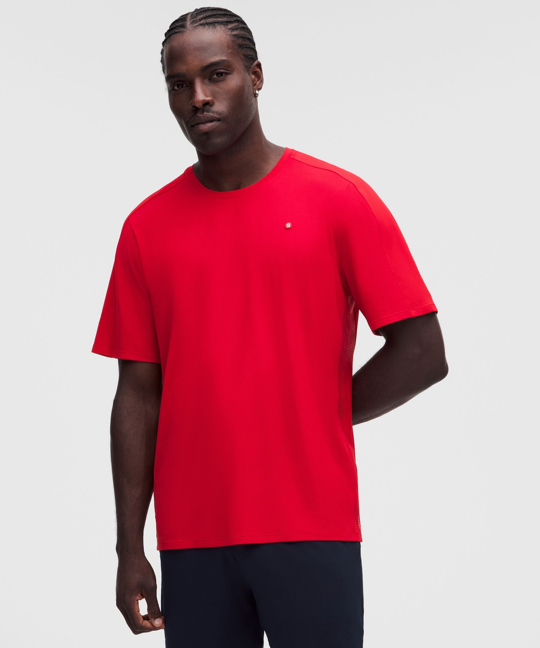 UV-Protective Mesh Panelled Tennis Shirt