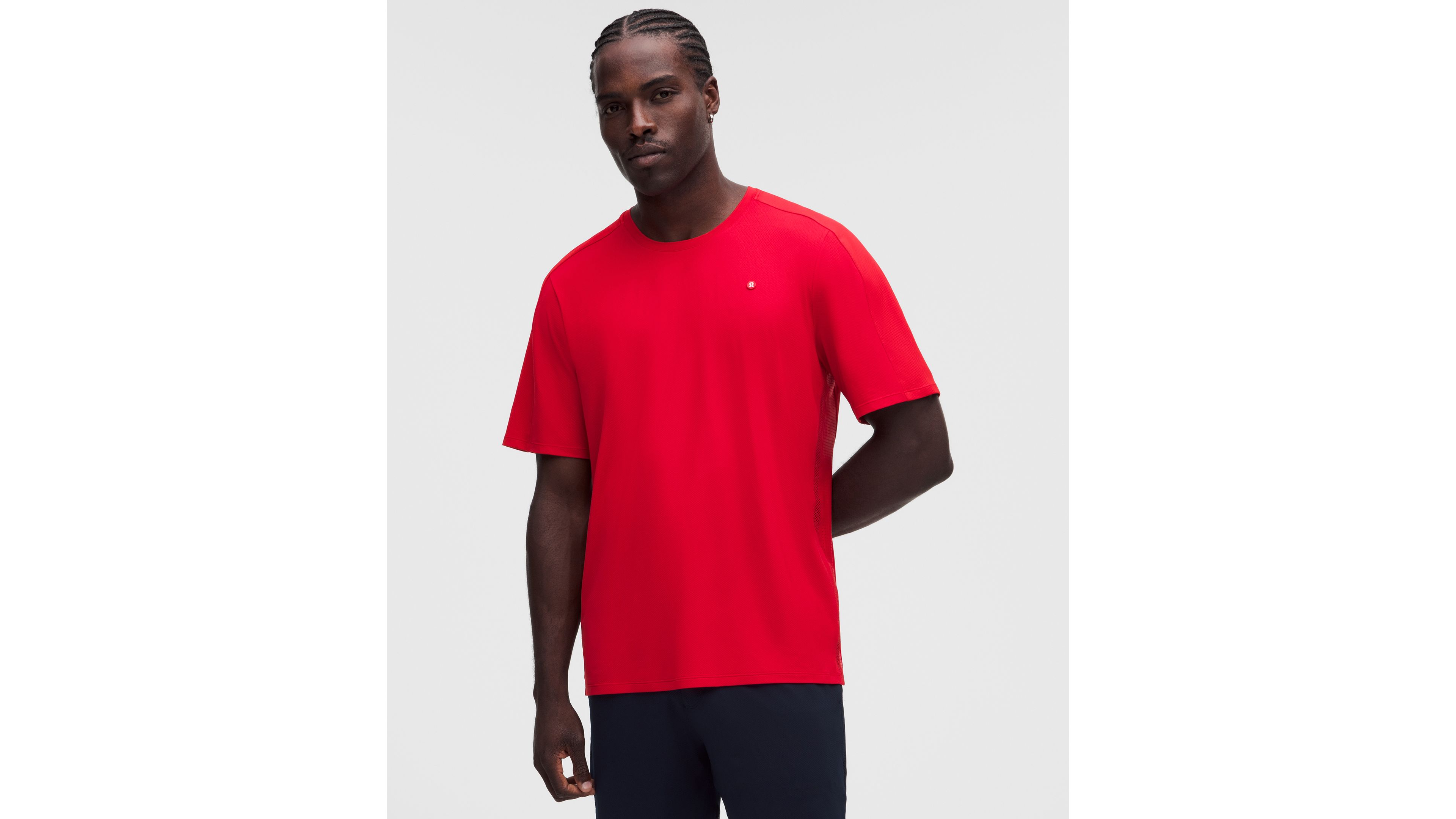 UV-Protective Mesh Panelled Tennis Shirt
