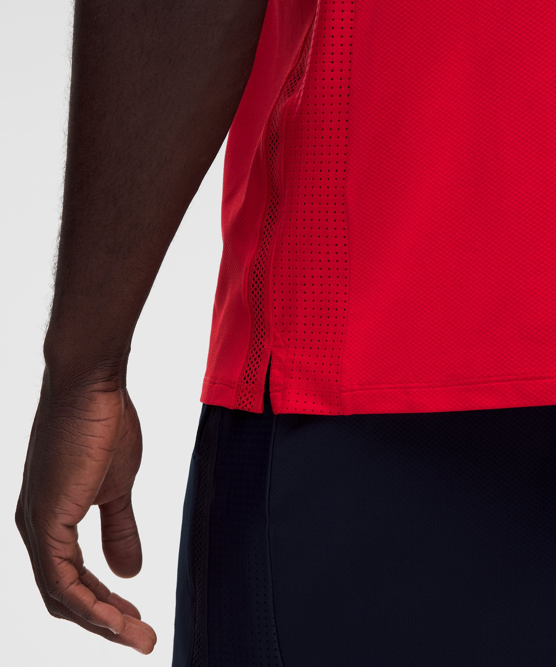 UV-Protective Mesh Panelled Tennis Shirt