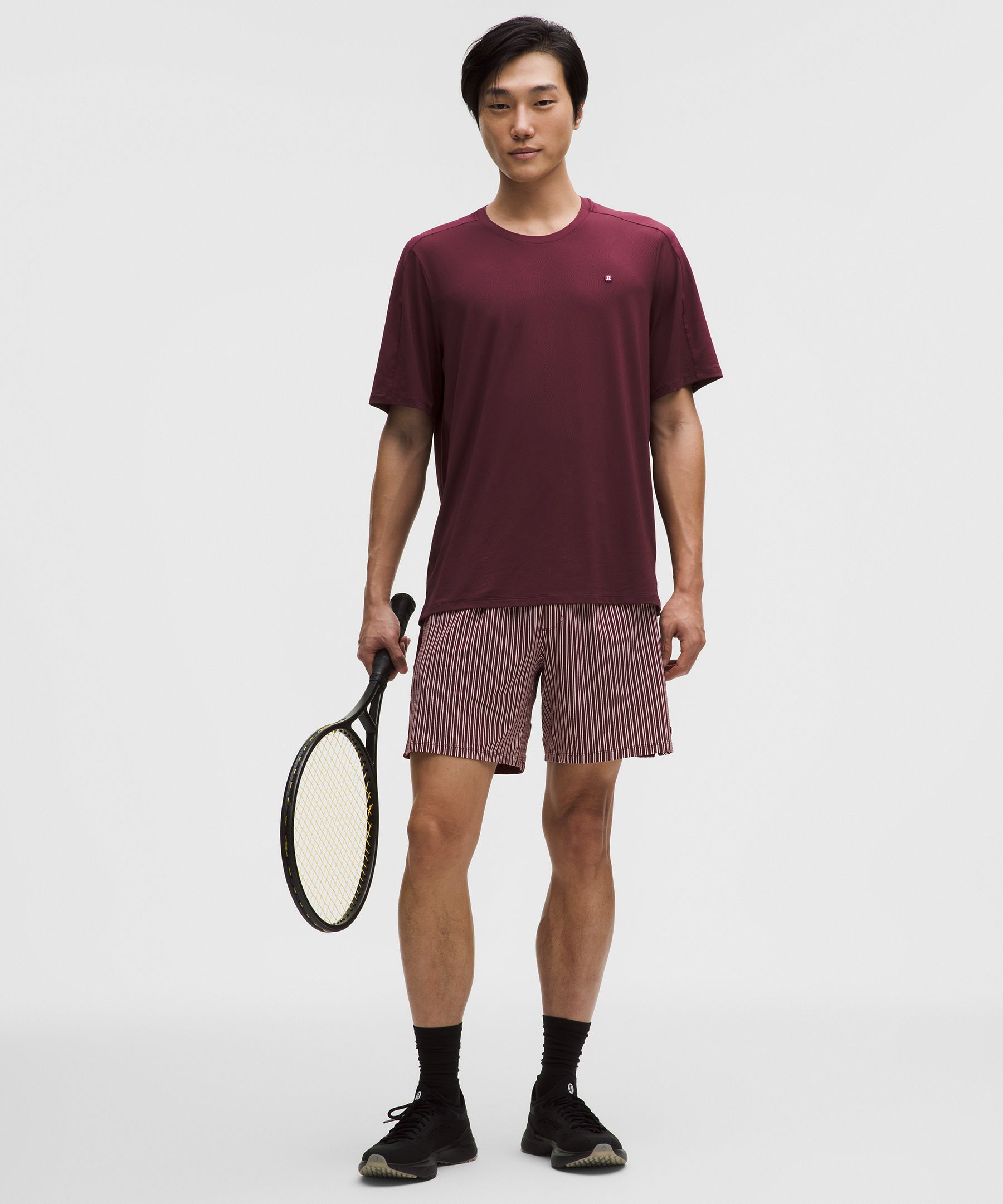 UV-Protective Mesh Panelled Tennis Shirt