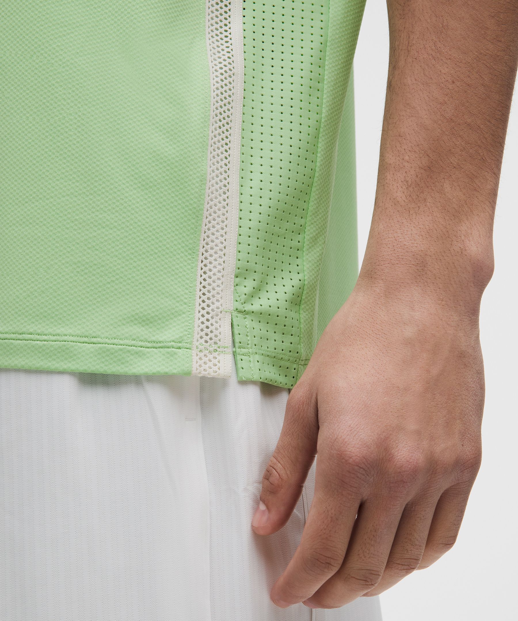 UV-Protective Mesh Panelled Tennis Shirt