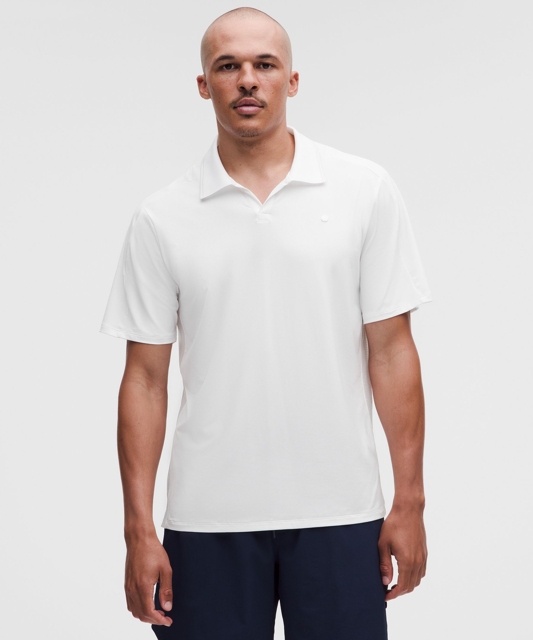 lululemon  Mesh Panelled Tennis Polo Shirt - Size XXL - | White