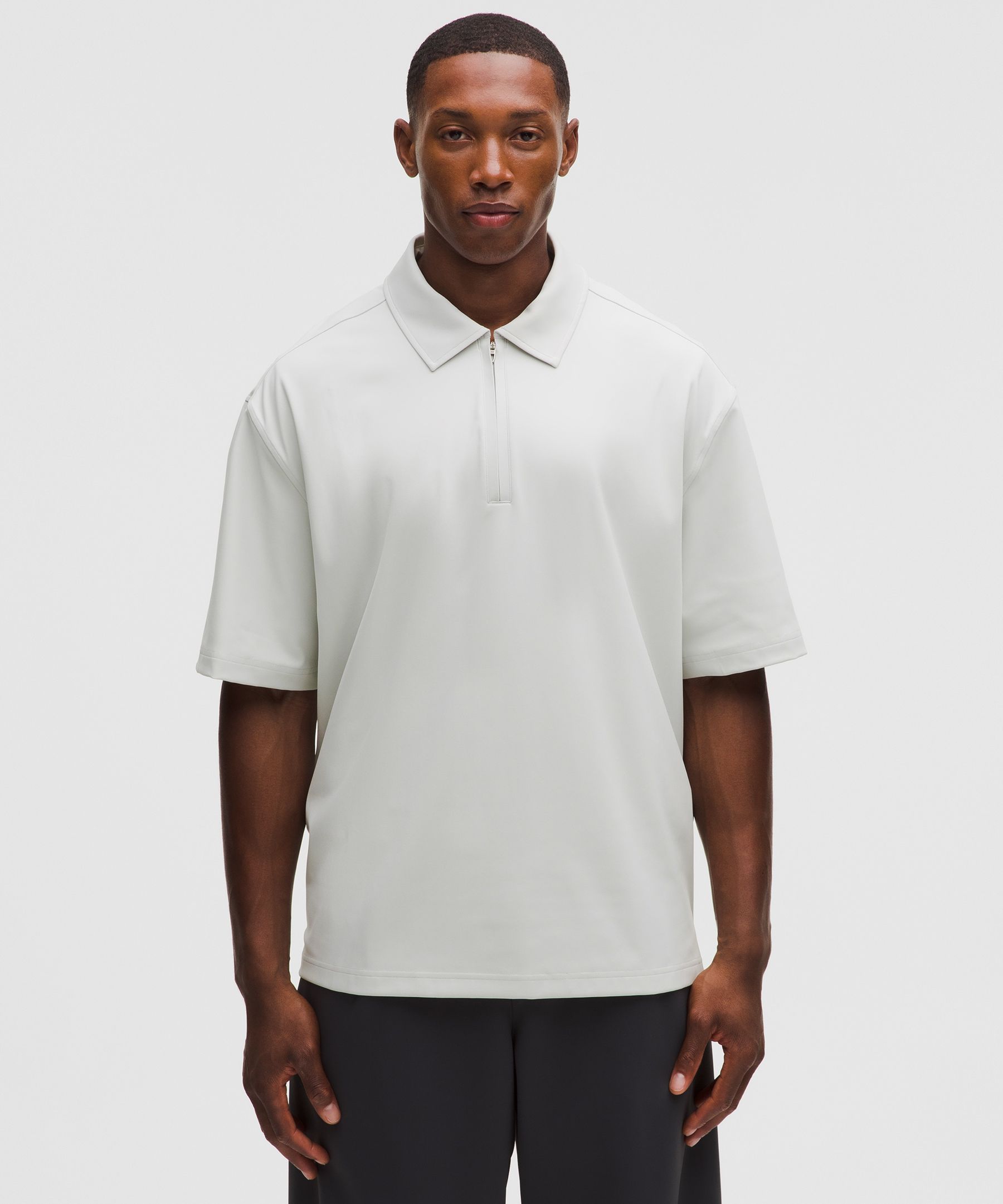Daydrift Oversized Zip-Neck Polo Shirt | Men's Polo Shirts