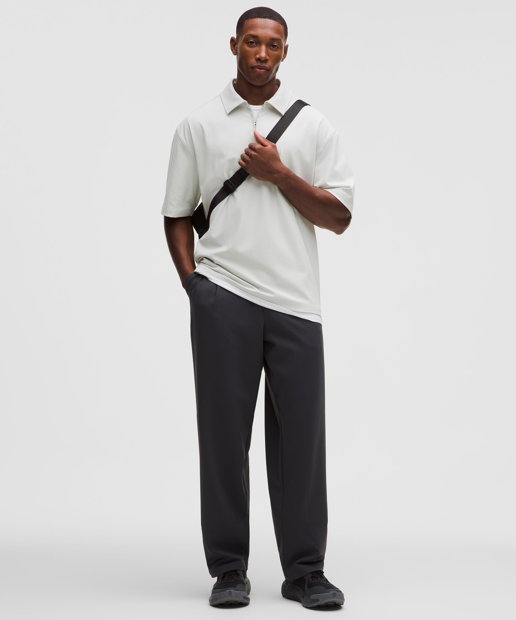 Daydrift Oversized Zip-Neck Polo Shirt