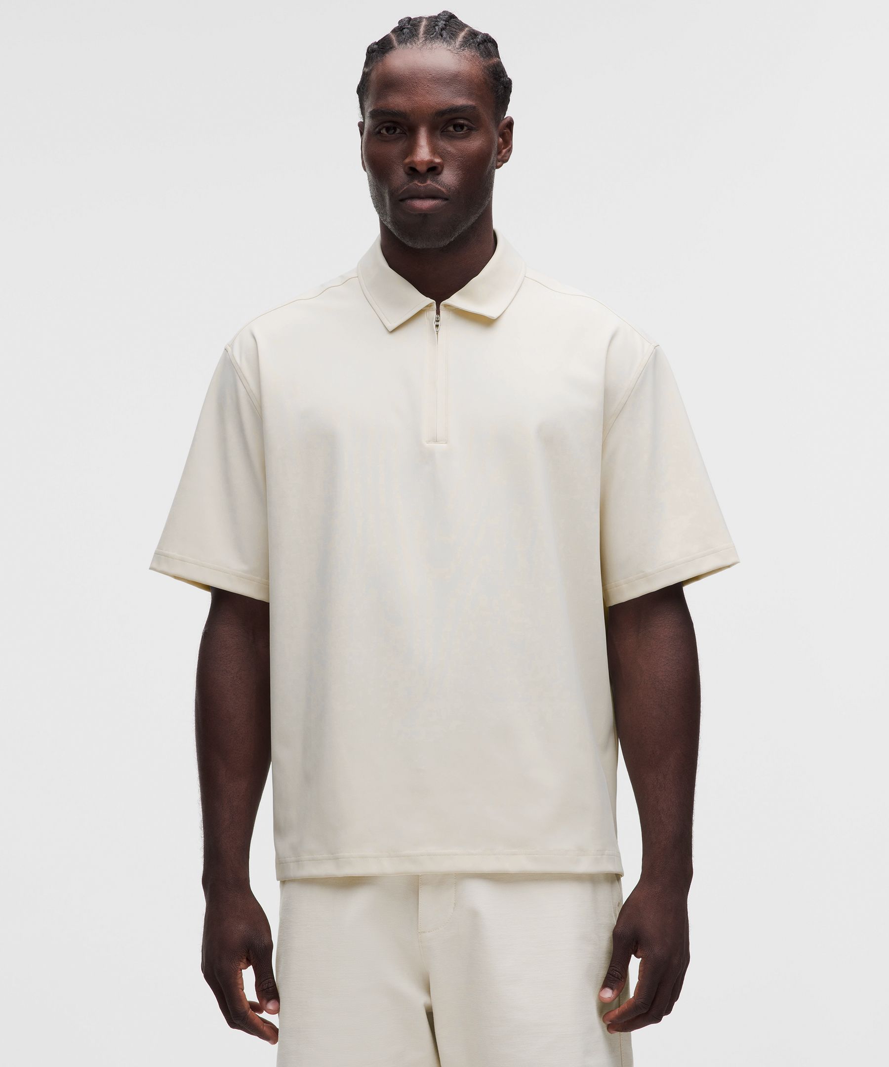 Daydrift Oversized Zip-Neck Polo Shirt
