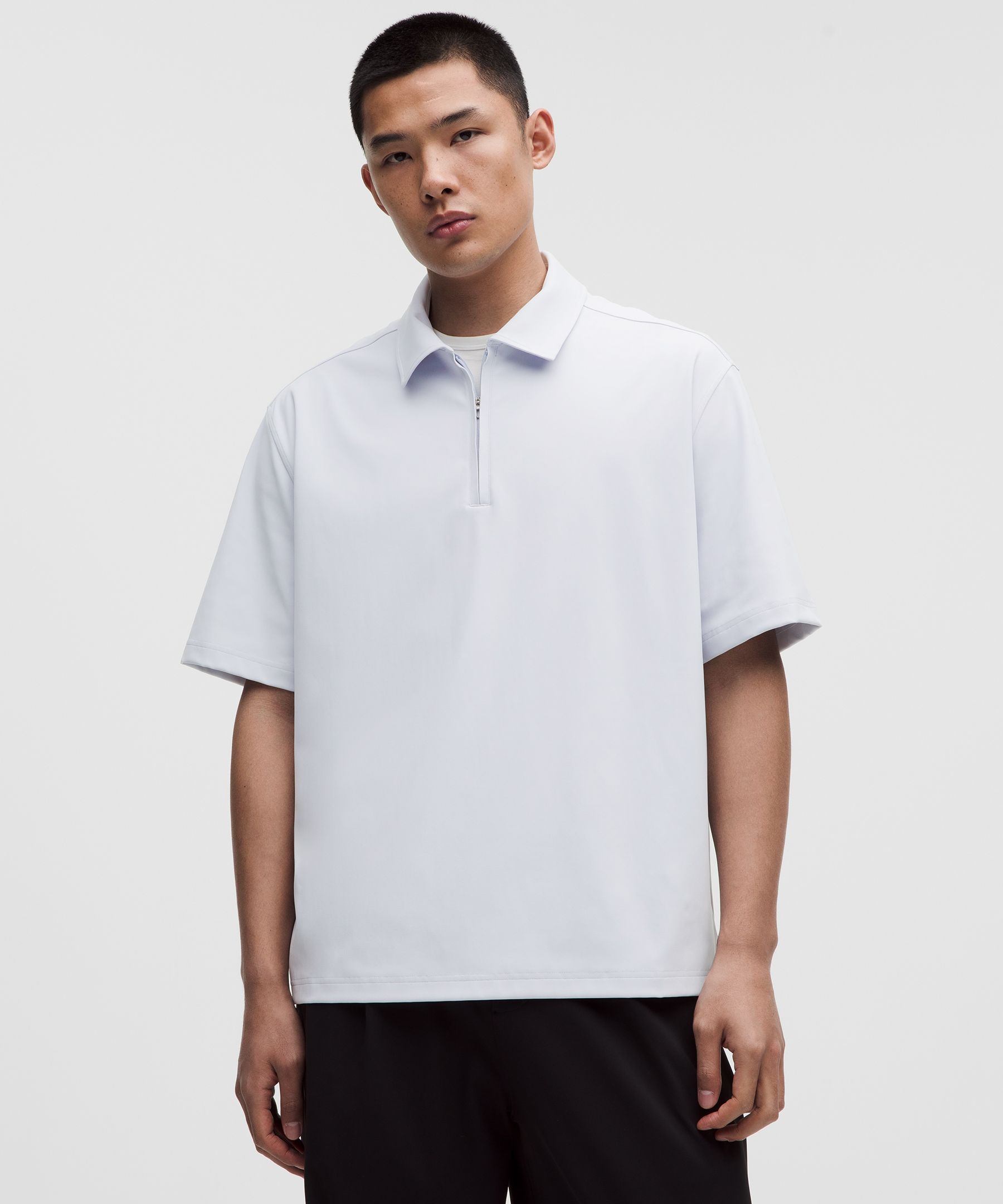 Daydrift Oversized Zip-Neck Polo Shirt