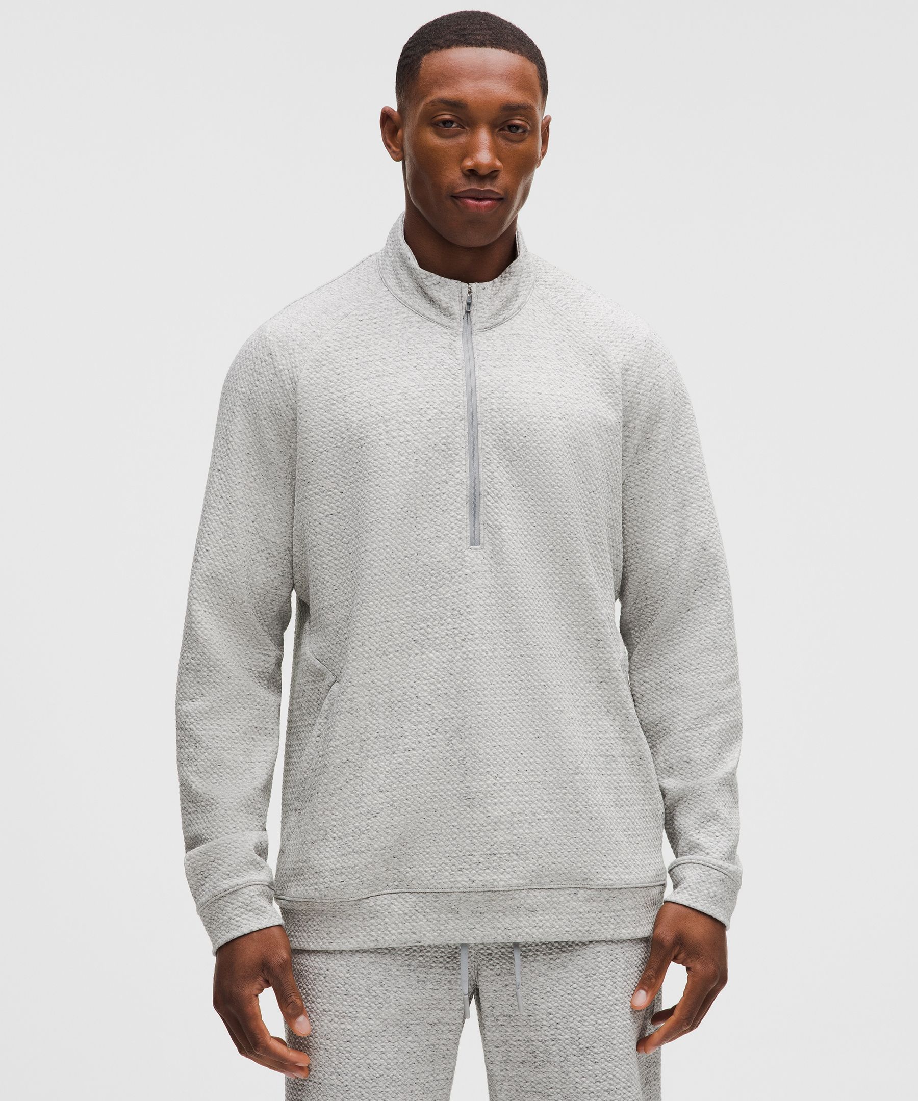 Lululemon Ease The Day Half Zip In Gray