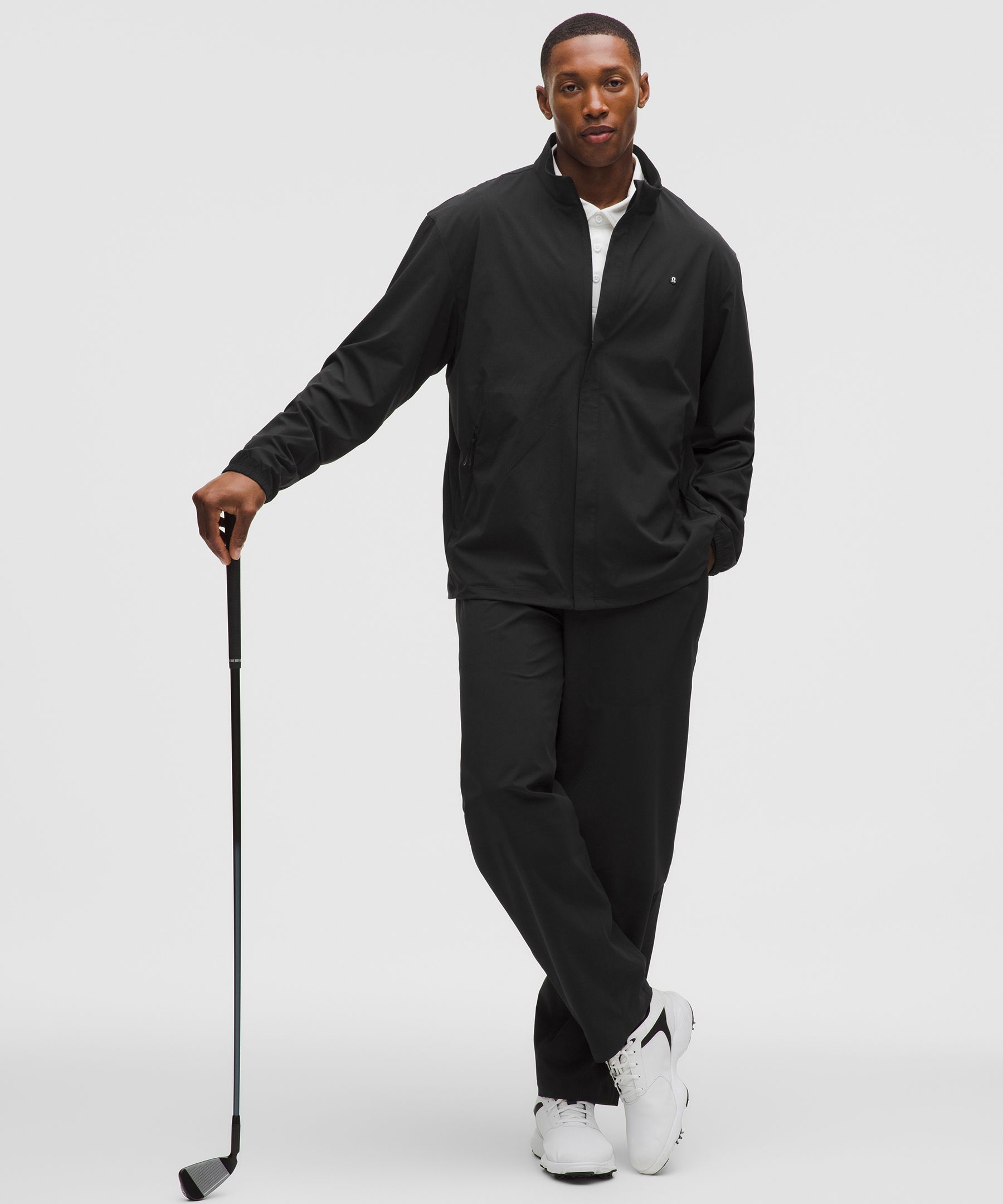   GOLF ブラックジャケット L 軽量撥水ゴルフジャケット *ゴルフ L | ジャケット&アウター