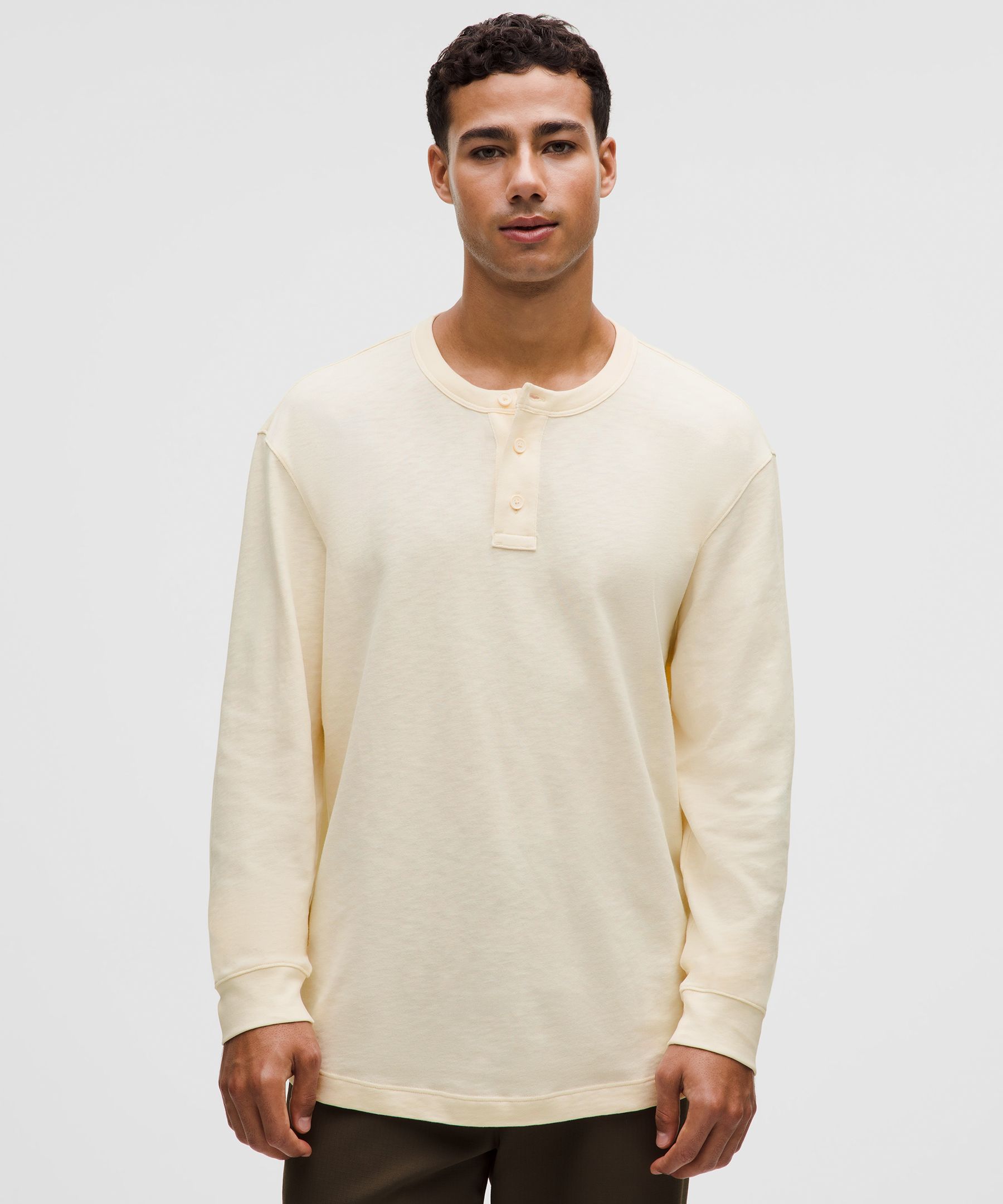 Slub Cotton-Jersey Long-Sleeve Henley