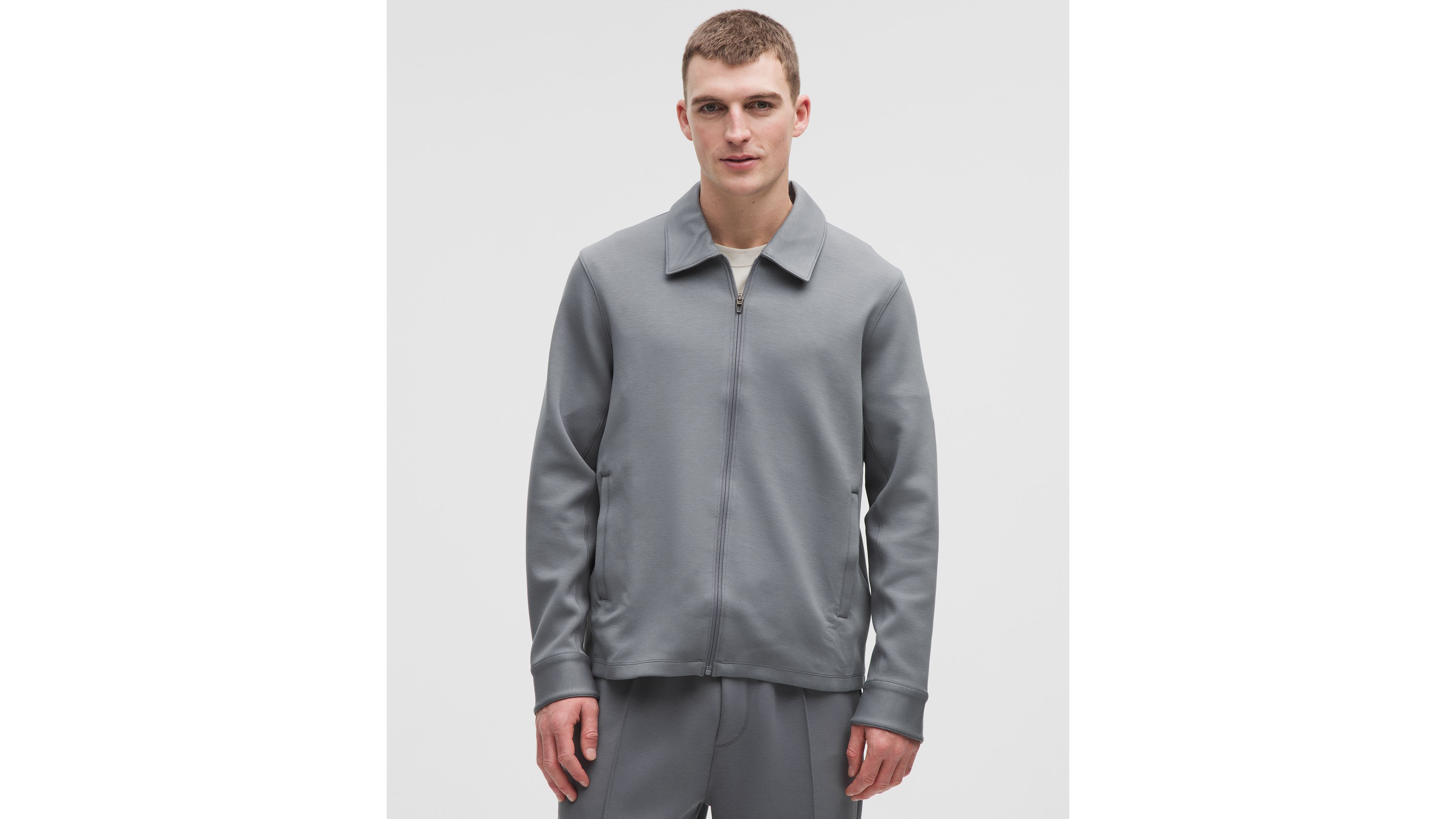 Smooth Spacer Collared Full Zip