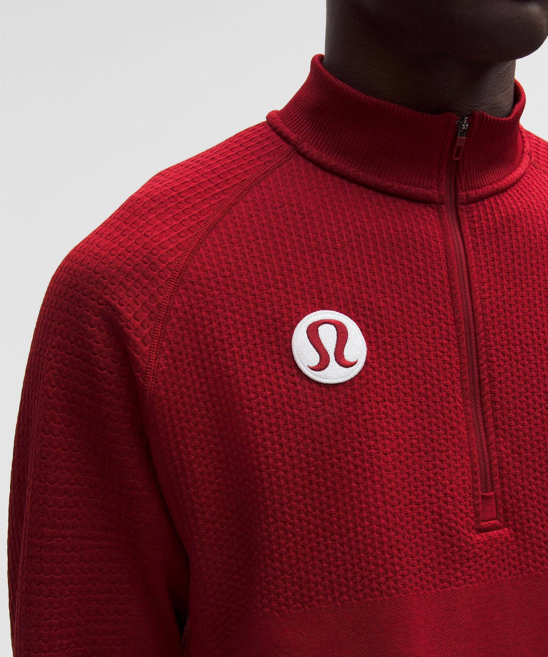 Lululemon Team Canada Men's Engineered Warmth Half Zip In Red