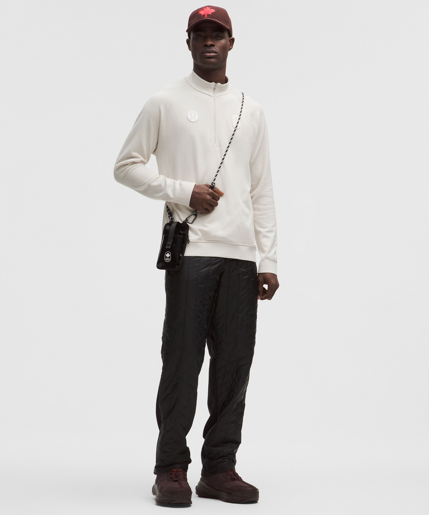 Lululemon Team Canada Men's Engineered Warmth Half Zip In Neutral