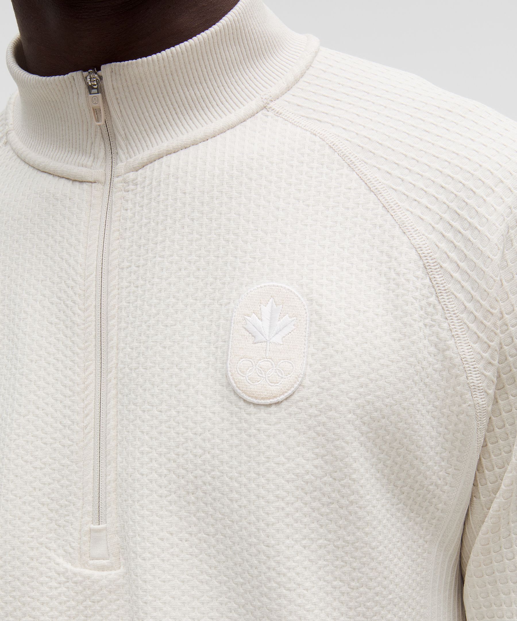 Lululemon Team Canada Men's Engineered Warmth Half Zip In Neutral